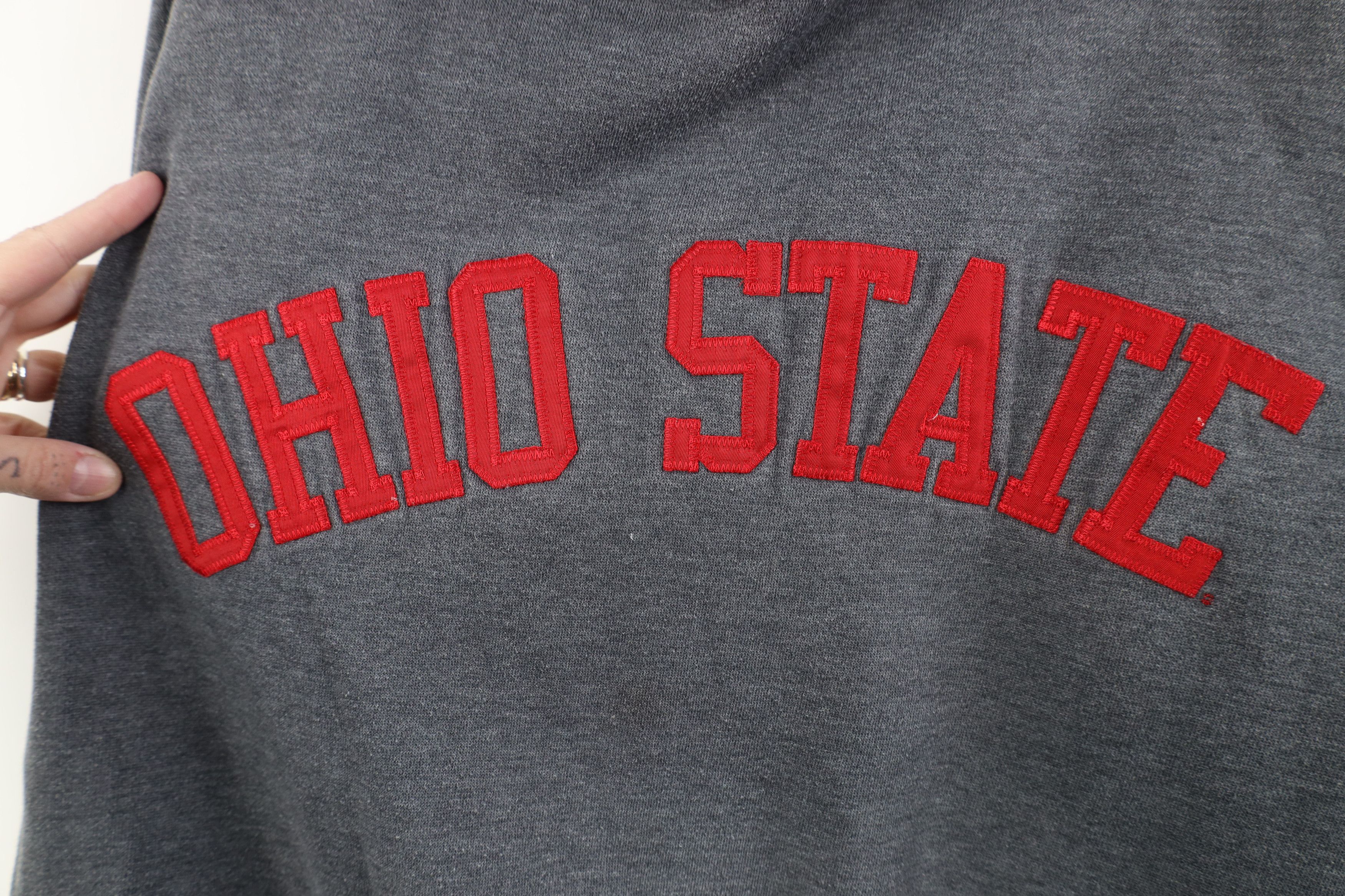 Vintage Vintage 90s Ohio State University Hoodie Sweatshirt Gray Size US L / EU 52-54 / 3 - 10 Thumbnail