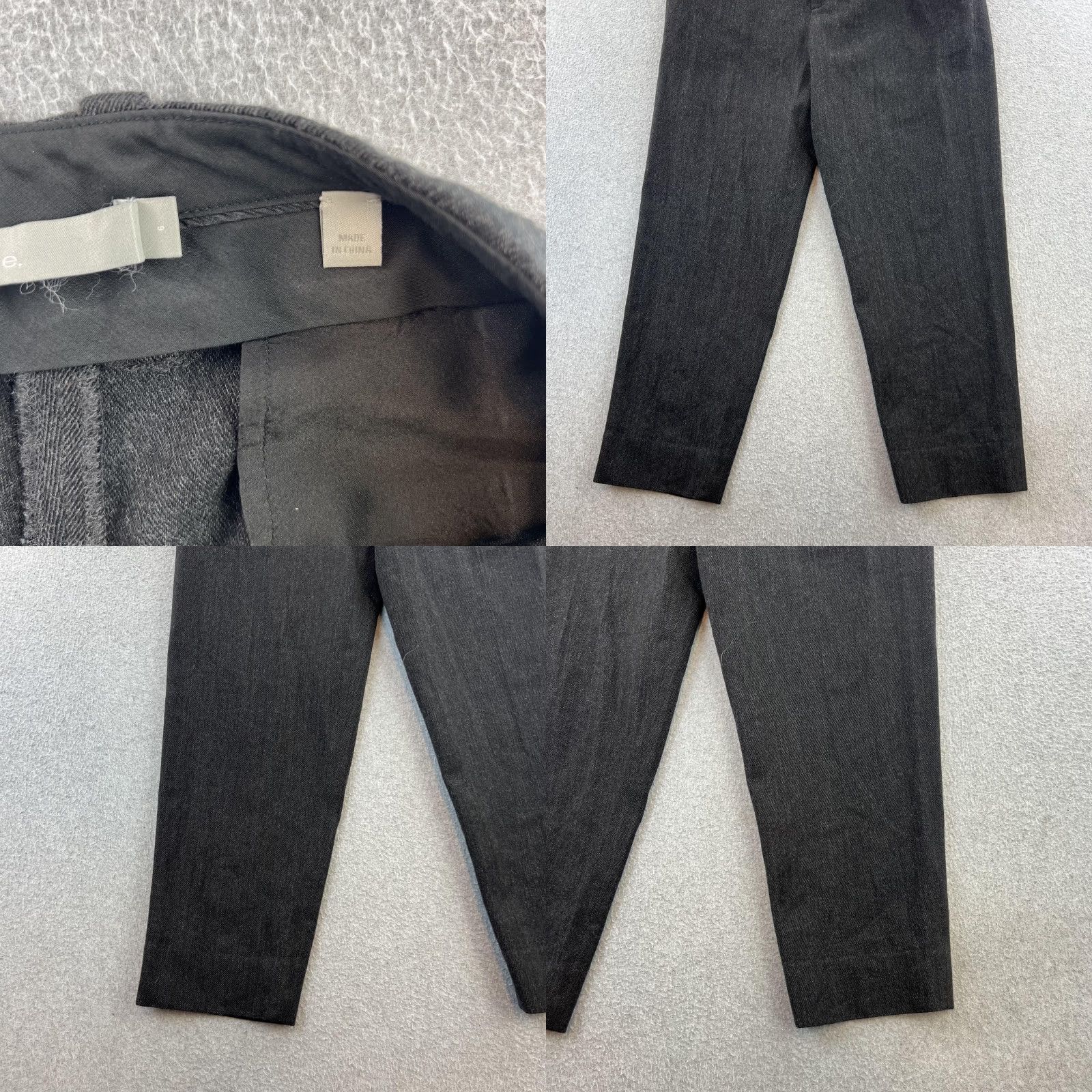 Vince Vince Womens Pants 6 Charcoal Gray Wool Cotton Blend Straight Leg Dress Pants Size 28" / US 6 / IT 42 - 8 Thumbnail