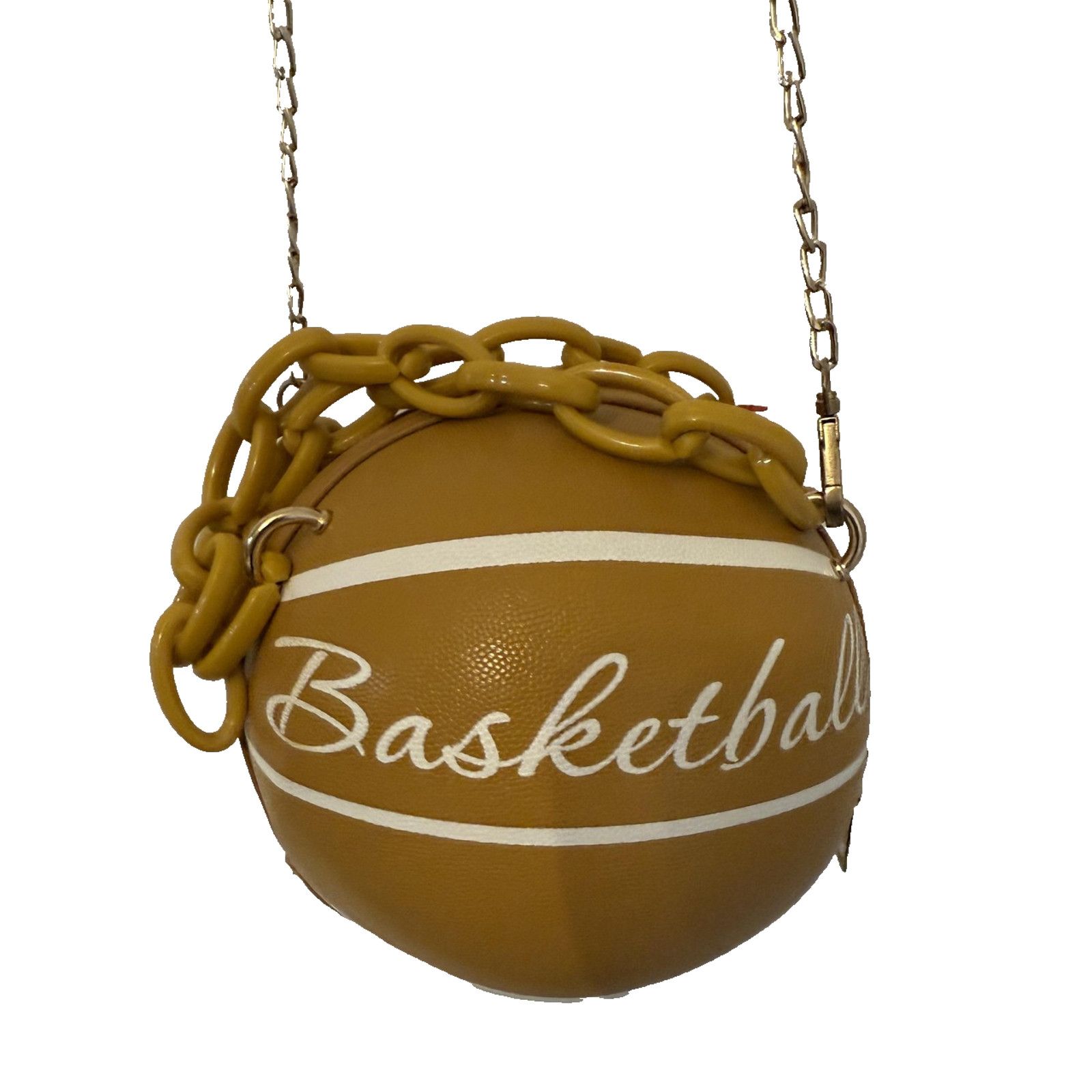 Shein SHEIN Basketball Bag Womens Round Purse Chain Strap Handbag Size ONE SIZE - 3 Thumbnail