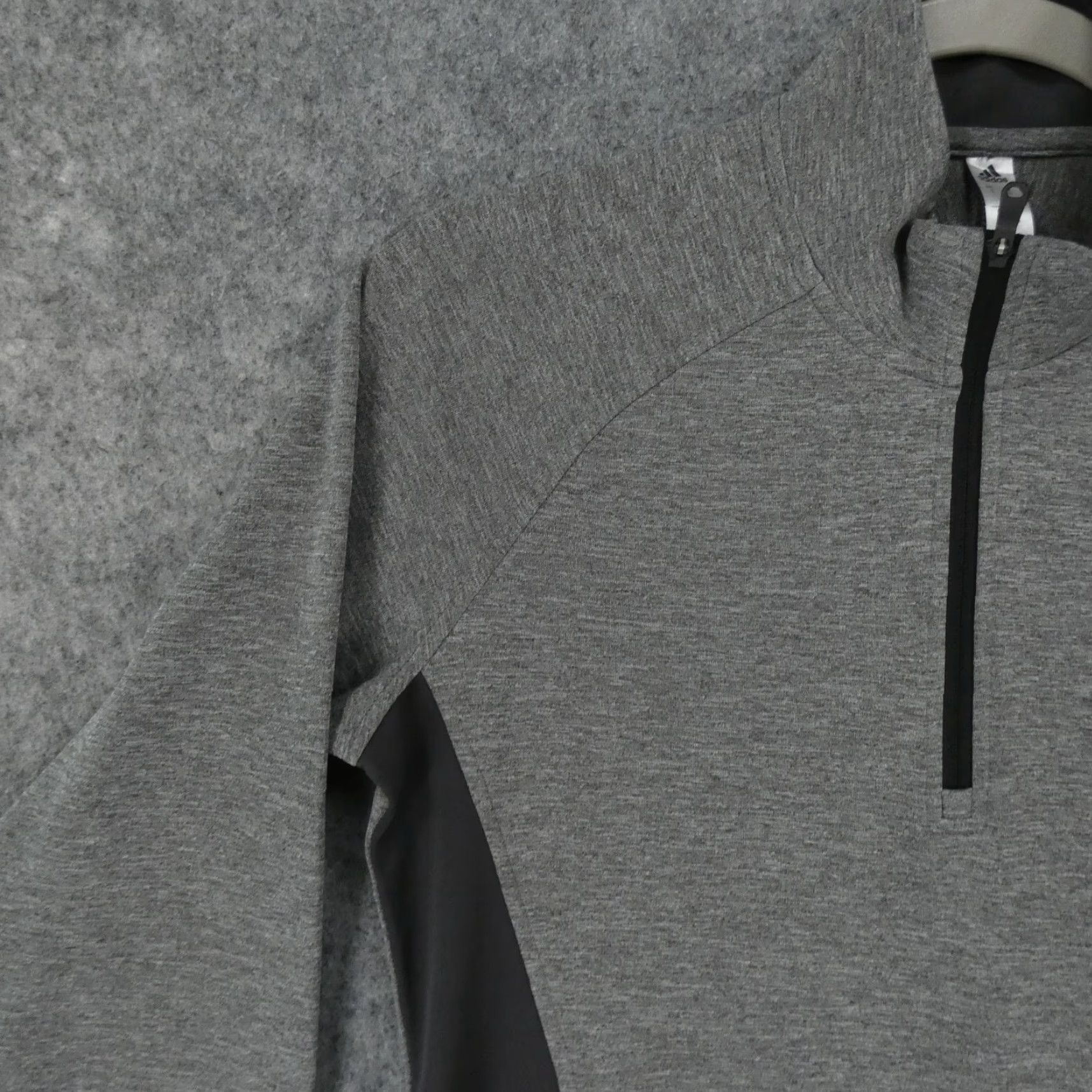 Adidas Adidas Shirt Womens Small Long Sleeve Gray Pullover 1/4 Zip Lightweight Size S / US 4 / IT 40 - 3 Thumbnail