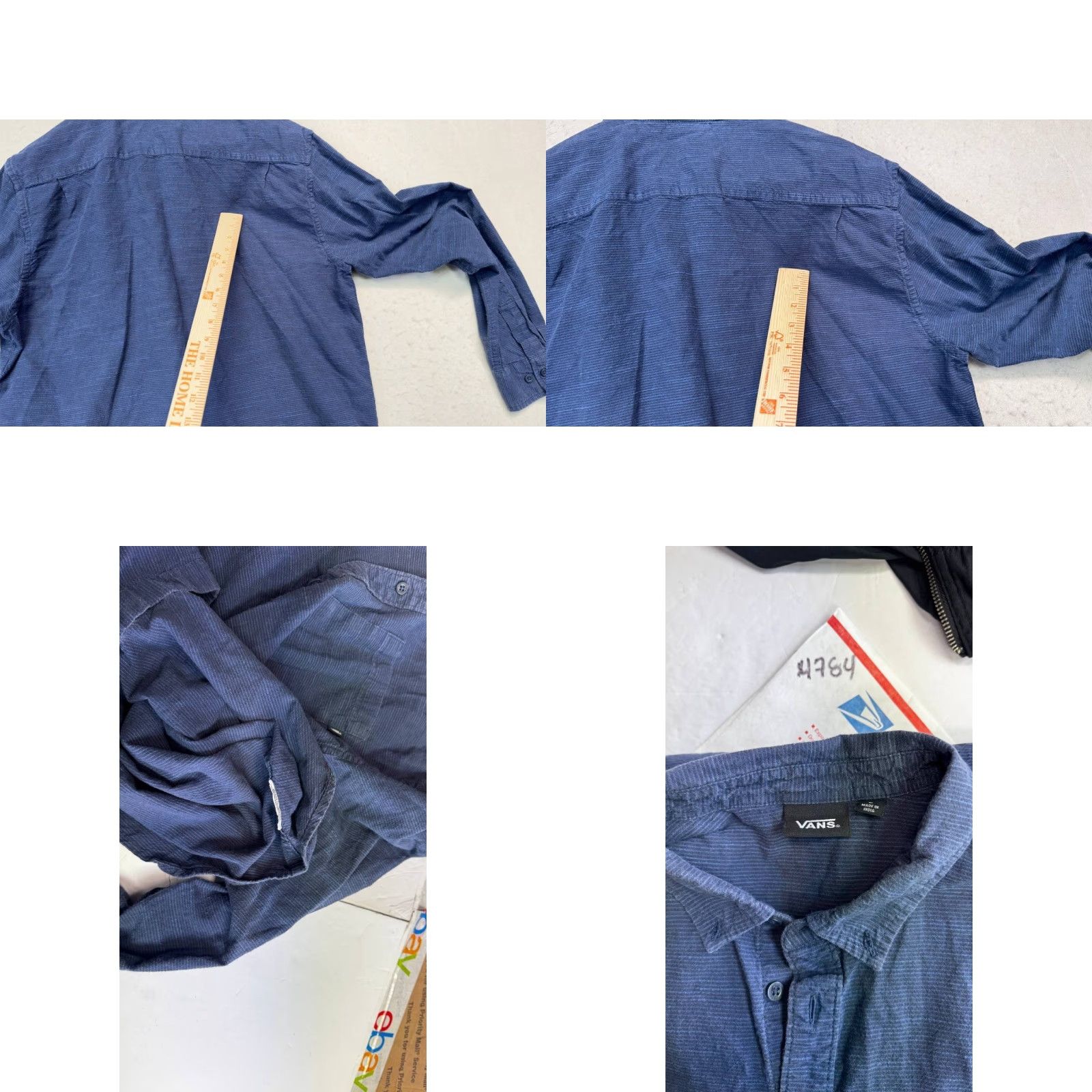Vans VANS Button-Up Shirt Blue Long Sleeve Men L Slim Casual Shirt Size US L / EU 52-54 / 3 - 8 Thumbnail