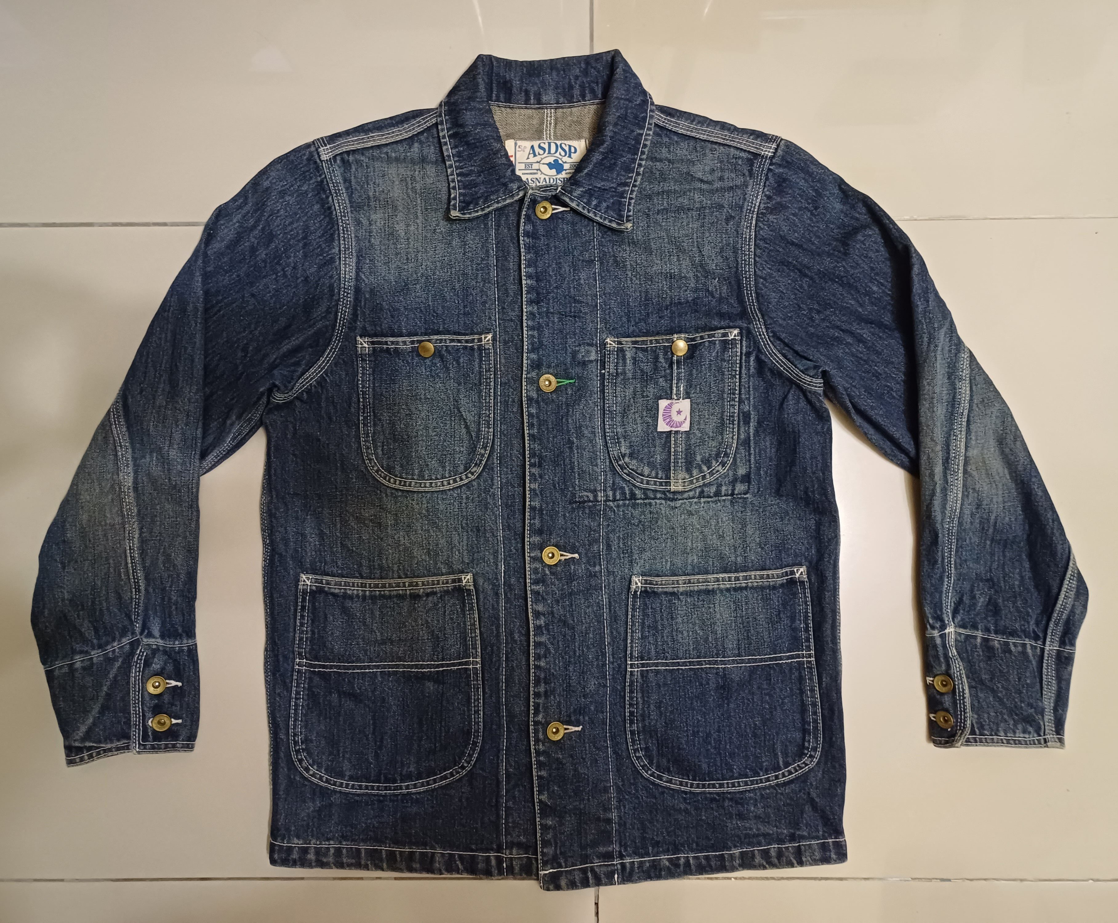 image of Workers Jacket Asnadispec in Blue Fade, Men's (Size Large)