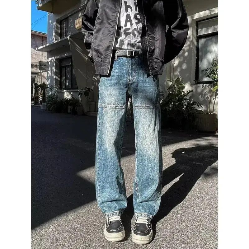 Japanese Brand Retro loose straight leg wide leg slightly flared jeans Size US 32 / EU 48 - 1 Thumbnail