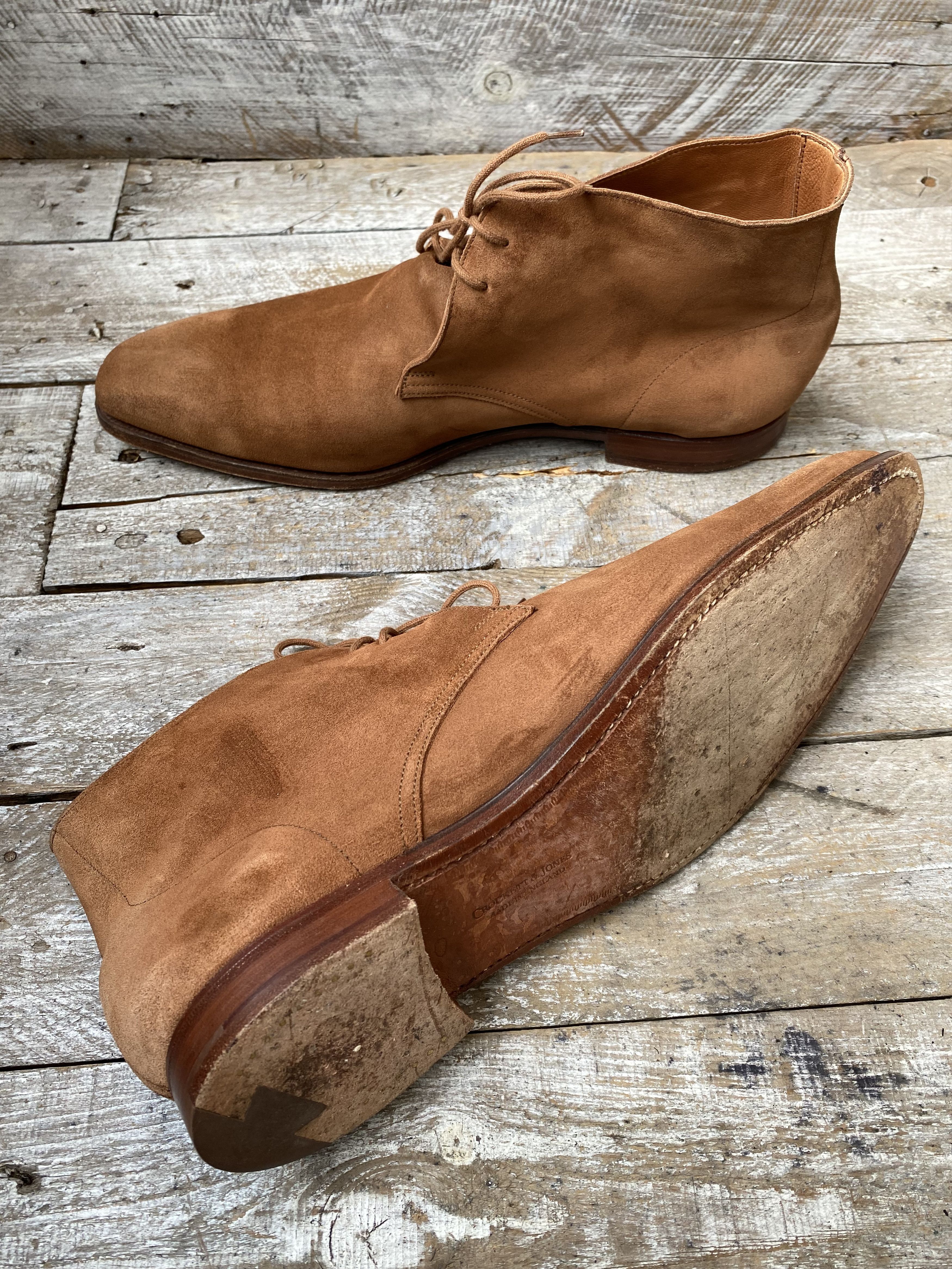 Crockett & Jones Crockett and jones chukka brown suede leather boots uk10E Size US 11 / EU 44 - 9 Thumbnail