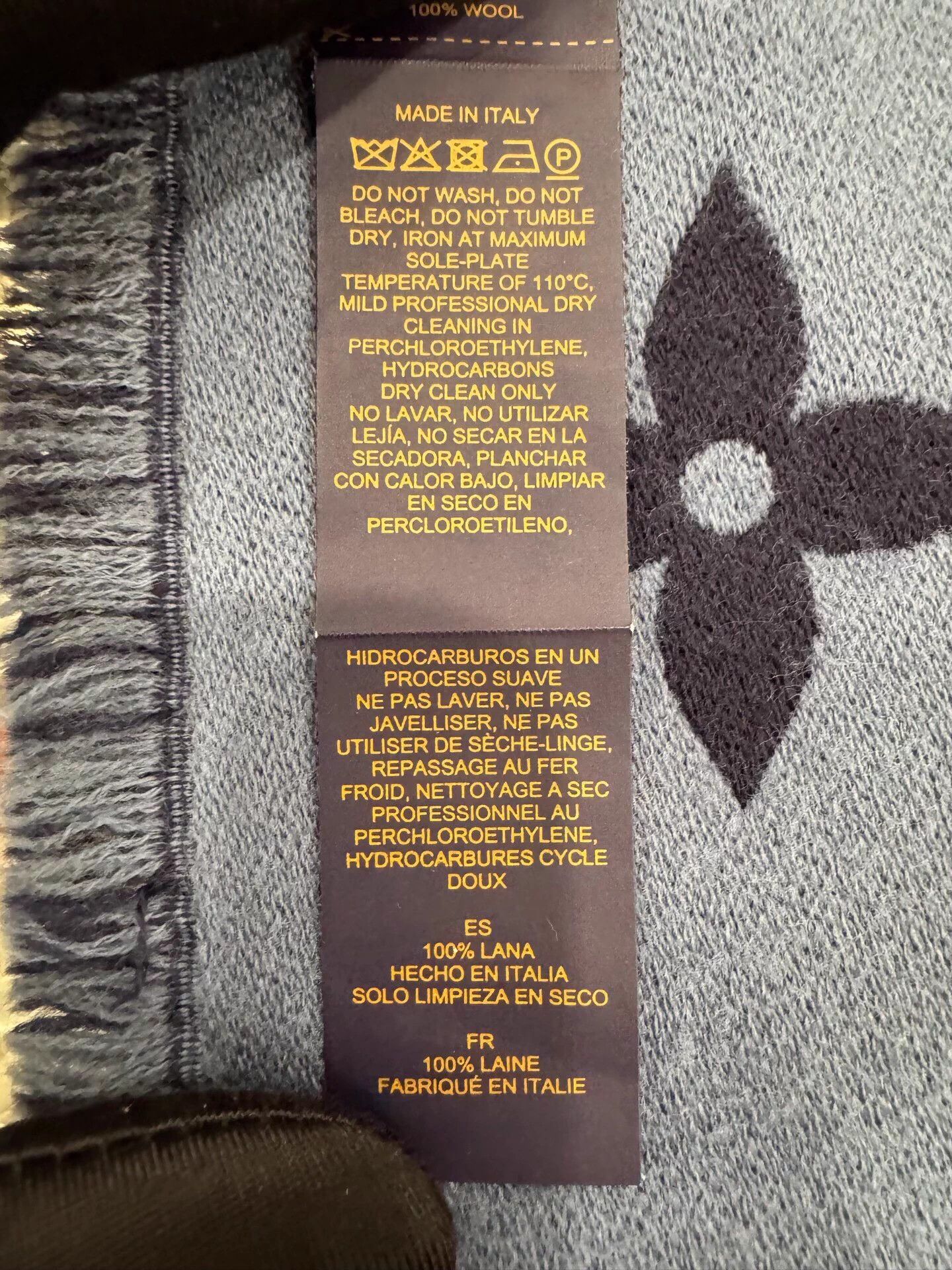 Louis Vuitton LV Vivienne blue allover wool scarf new with box Size ONE SIZE - 9 Thumbnail