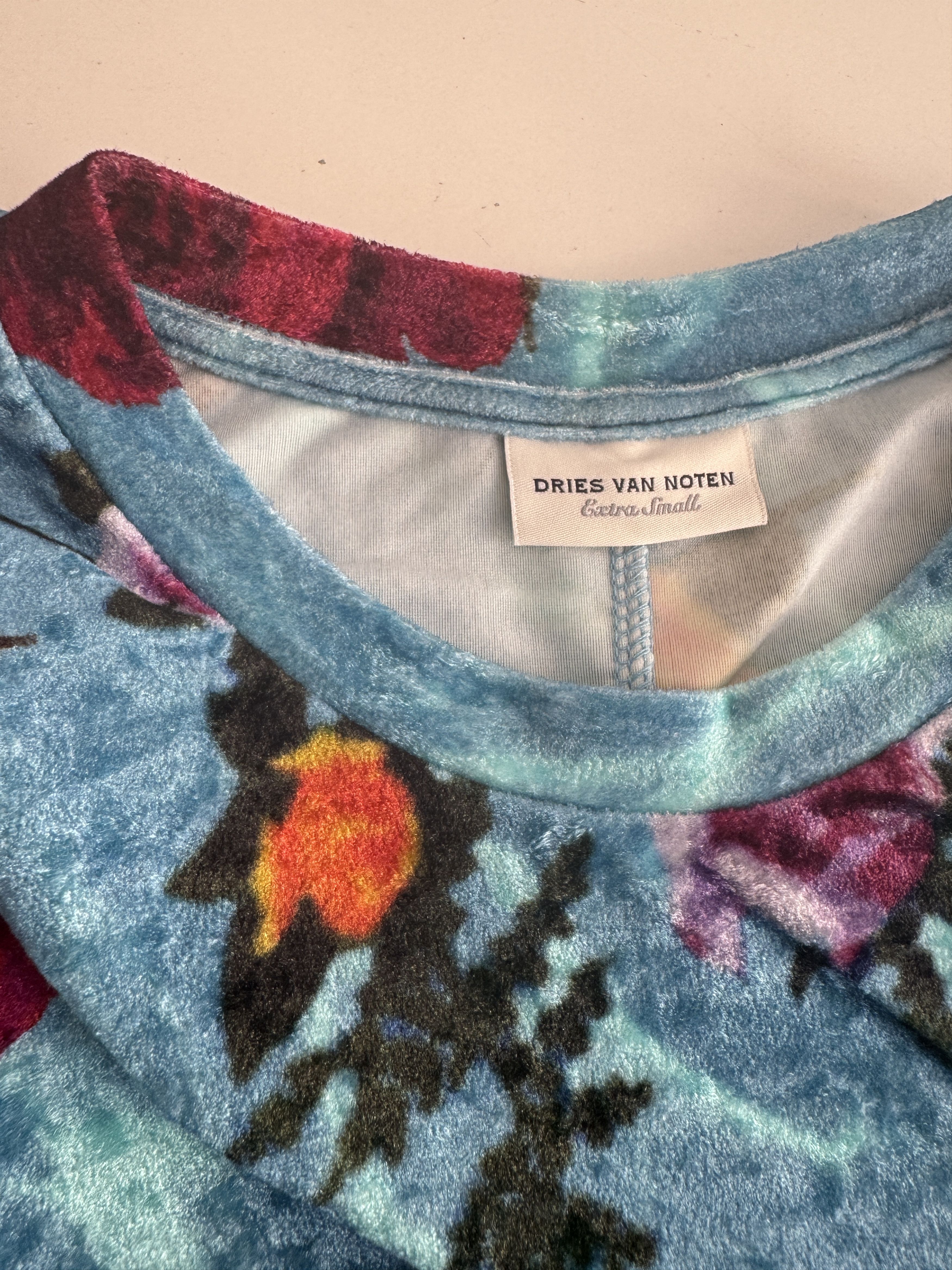Dries Van Noten Dries Van Noten Floral Velvet Top Size XS / US 0-2 / IT 36-38 - 3 Thumbnail