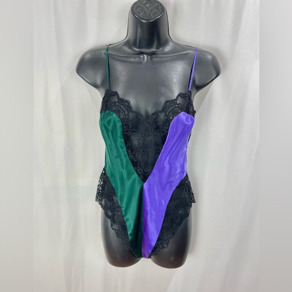Other NEW VTG Adagio 100% Silk Colorblock Teddy Size S Size S / US 4 / IT 40 - 2 Thumbnail