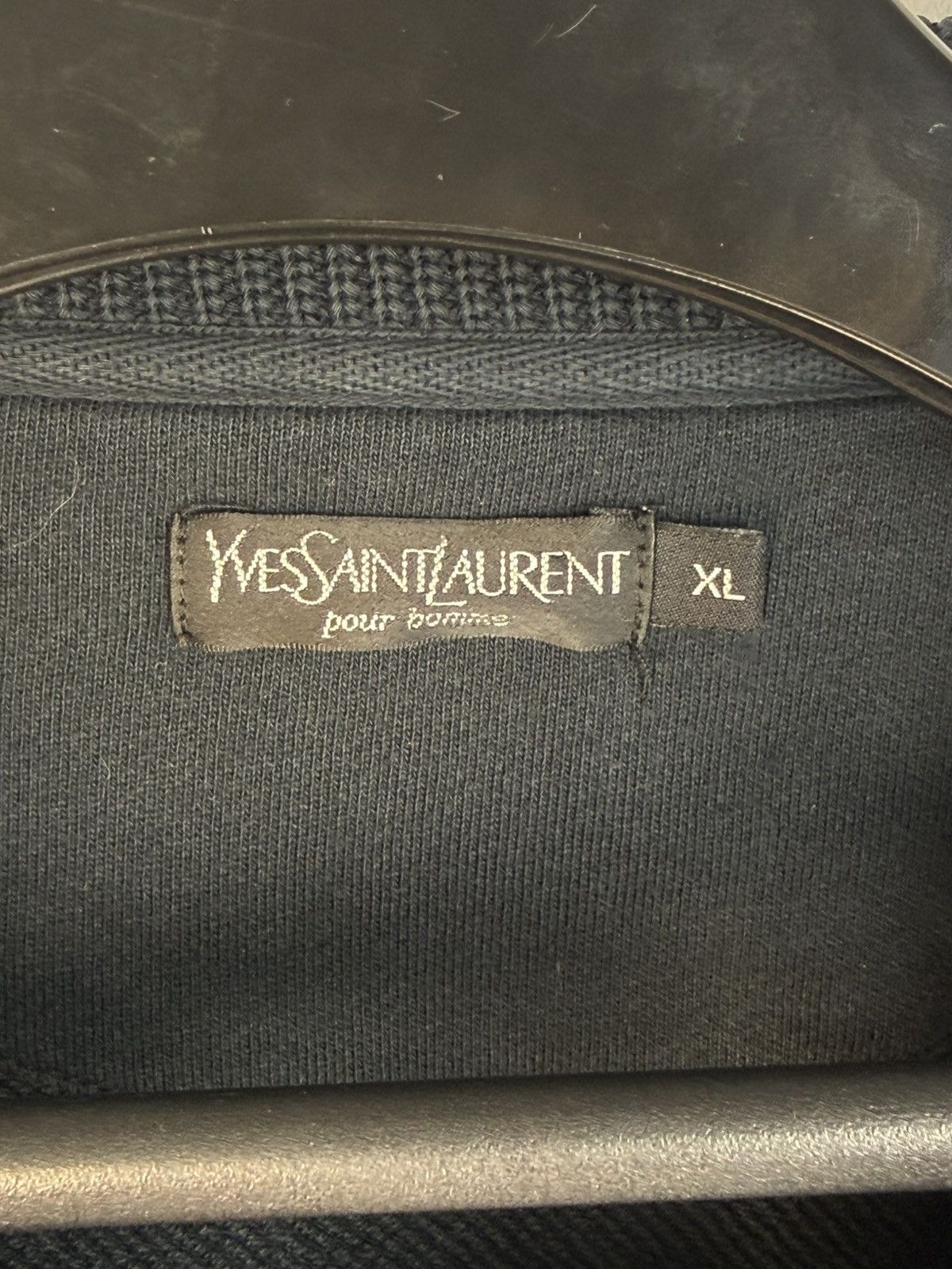 Yves Saint Laurent 90s YSL Sweatshirt 1/4 Quarter Zip Navy Sweater Vintage Size US XL / EU 56 / 4 - 5 Thumbnail