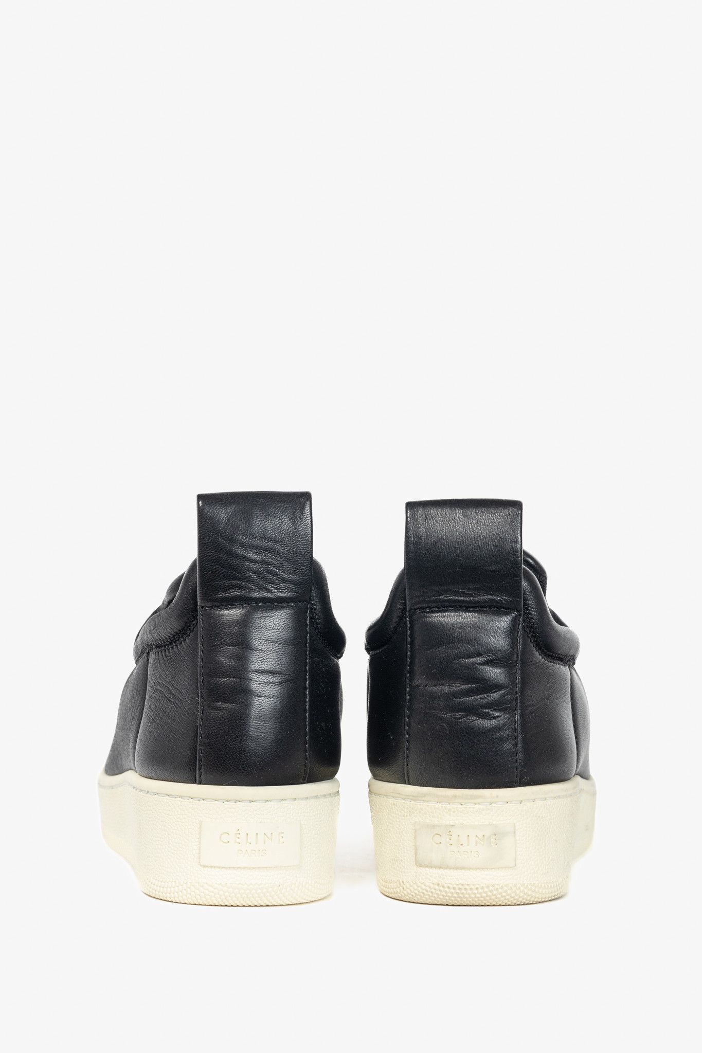 Celine Celine AW15 Black Padded-Leather Slip-On Platform Sneakers Size US 5.5 / IT 35.5 - 3 Thumbnail