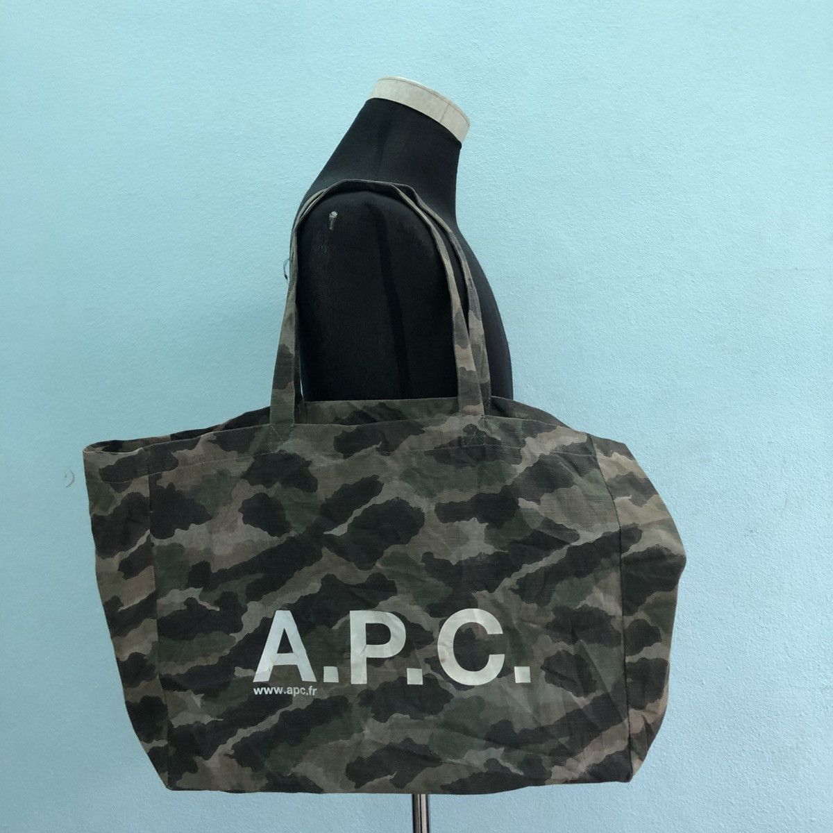 A.P.C. A.P.C. CAMO CANVAS TOTE BAG Size ONE SIZE - 8 Thumbnail
