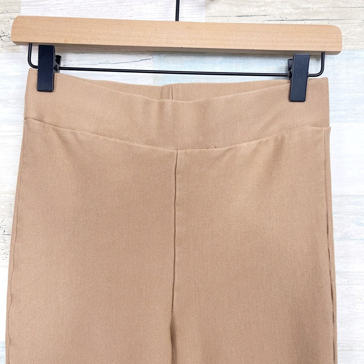 Zara ZARA Stretch Twill Knit Flared Pants Brown High Rise Women M Size 26" / US 2 / IT 38 - 2 Thumbnail