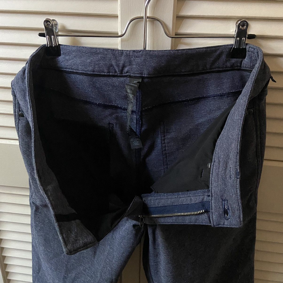 Lululemon LuluLemon ABC Pant Slim Fit Tech Canvas Heathered Deep Navy Size US 33 - 2 Thumbnail
