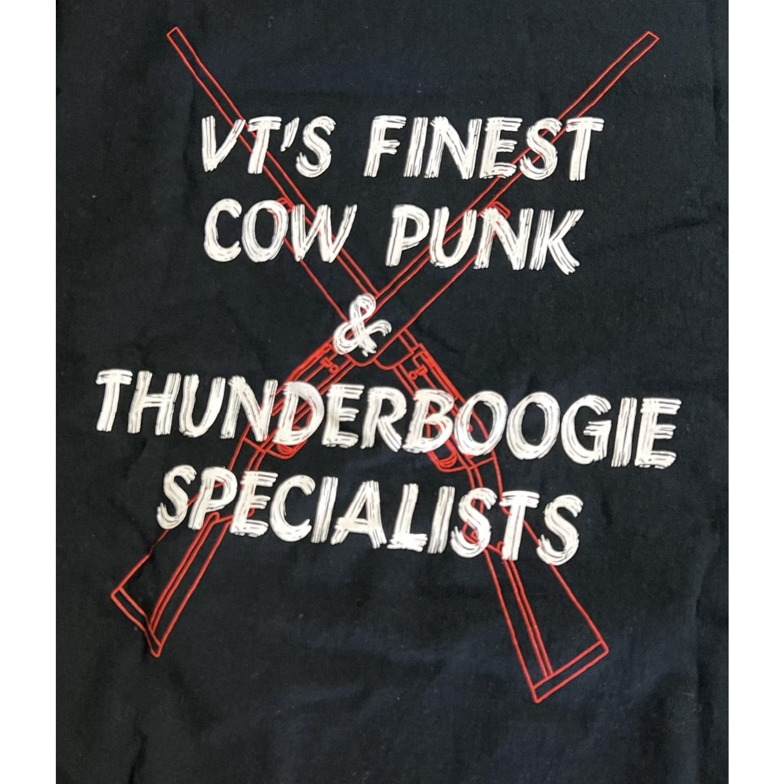 Gildan VINTAGE The Road Trash Band Vermont Cow Punk Thunderboogie Black T-shirt Large Men Short Sleeve Crew Neck T-Shirt Gildan Size US L / EU 52-54 / 3 - 5 Thumbnail