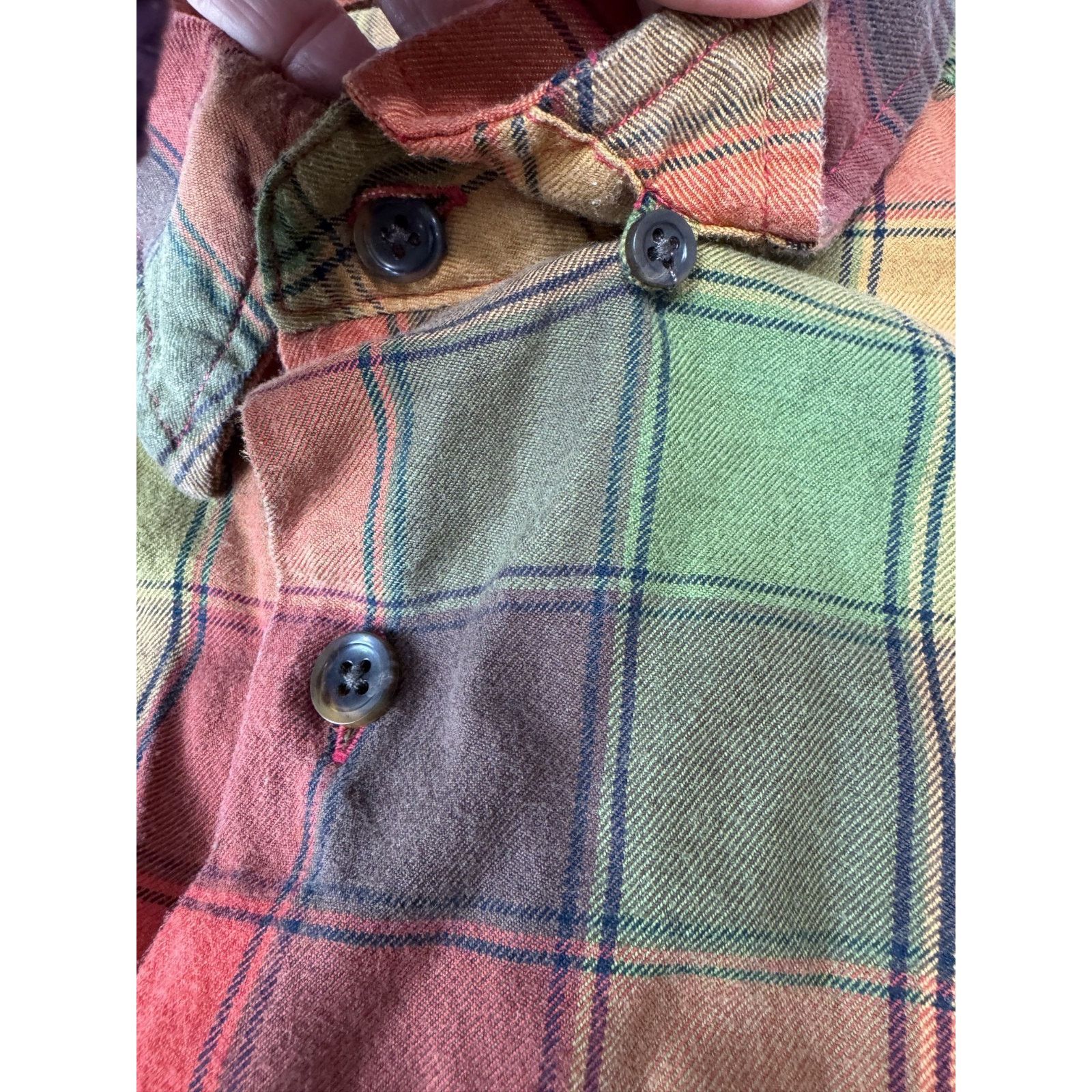 Orvis Orvis Plaid Triblend Flannel Shirt L Cotton Tencel Wool L Size US L / EU 52-54 / 3 - 9 Thumbnail