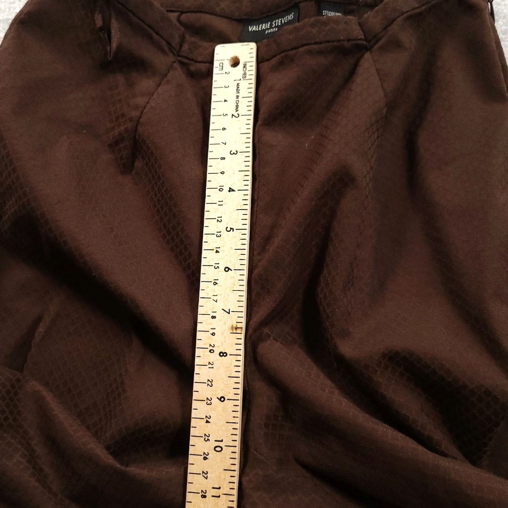 Vintage Valerie Stevens Dress Pants Women 6P Brown Straight Flat Front Casual Vintage: No? Size 28" / US 6 / IT 42 - 7 Thumbnail