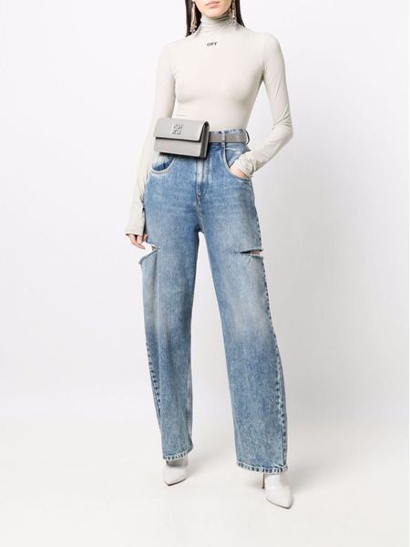 Off-White o1gr1nt0325 Long Sleeve Second Skin Turtleneck in Light Grey Size M / US 6-8 / IT 42-44 - 2 Thumbnail