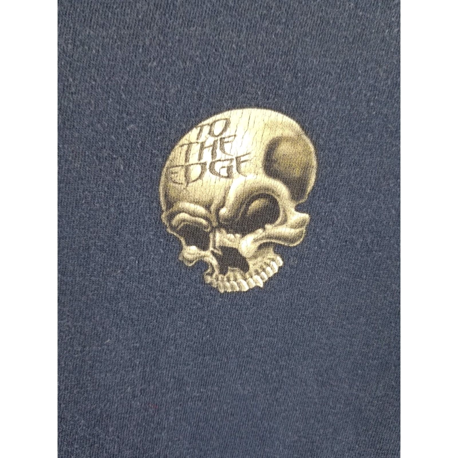 Vintage VINTAGE TO THE EDGE SHIRT SKATEBOARD DRAGON SKULL T-SHIRT BLUE SZ S Mens 90s 27 INCH Long Sleeve? Size US S / EU 44-46 / 1 - 3 Thumbnail