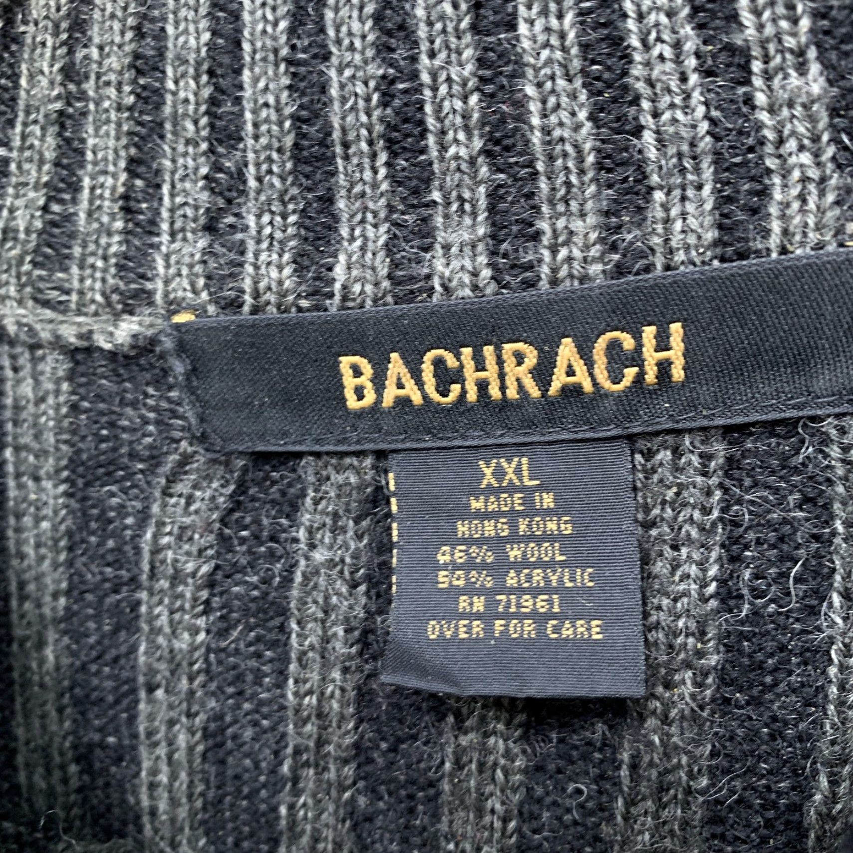 Vintage VINTAGE Bachrach Wool Blend Sweater Gray XXL Crew Neck Pullover Long Sleeve Casual Mens Size US XXL / EU 58 / 5 - 3 Thumbnail