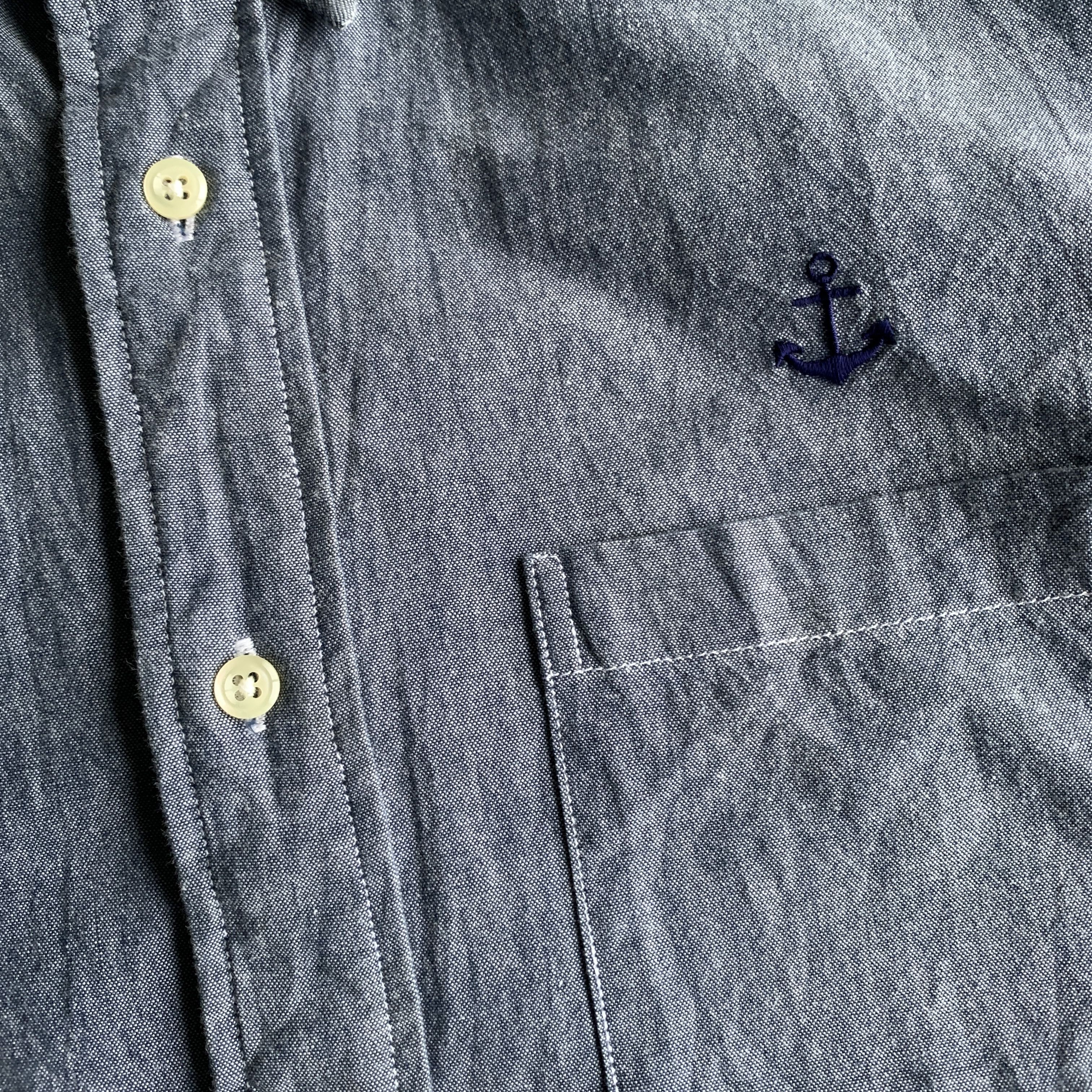 Japanese Brand × Vintage Schiatti Oku inc. Chambray Shirt Button down Size US M / EU 48-50 / 2 - 7 Thumbnail