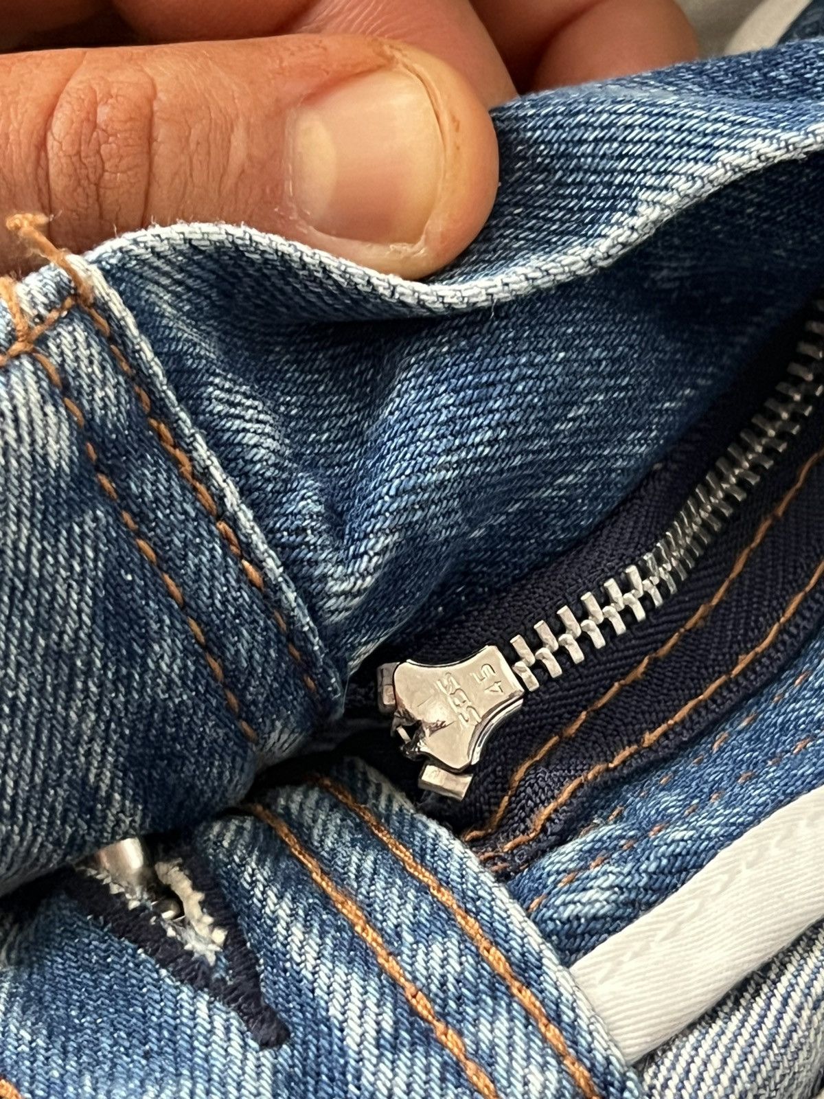 Armani Exchange × Designer ‼️Armani Excange J13 Icon Period Box Logo Denim Jeans‼️ Size US 33 - 19 Thumbnail