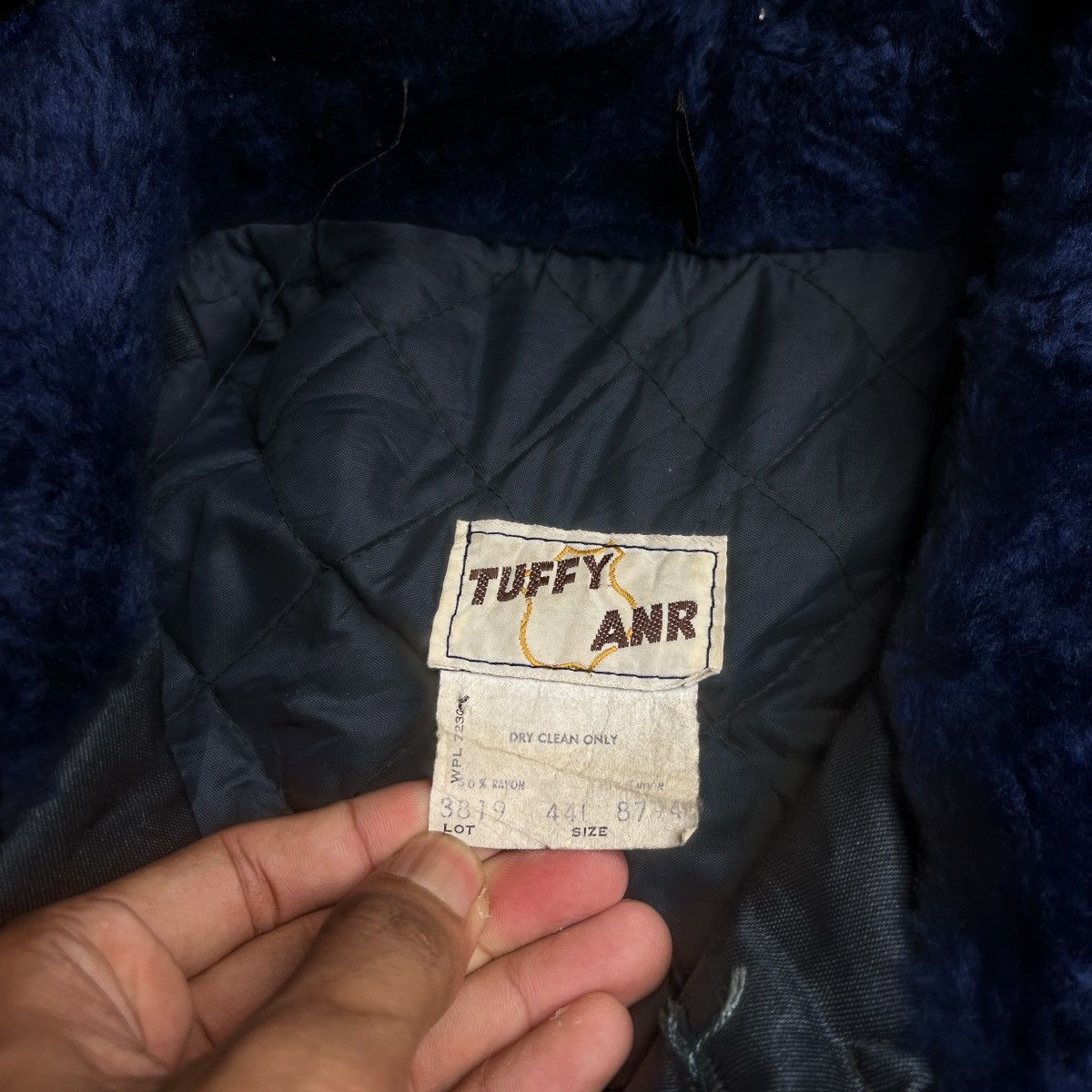 Other Vintage 1970s Tuffy Jack Police Jacket Blue Quilted Lined Size US L / EU 52-54 / 3 - 4 Thumbnail