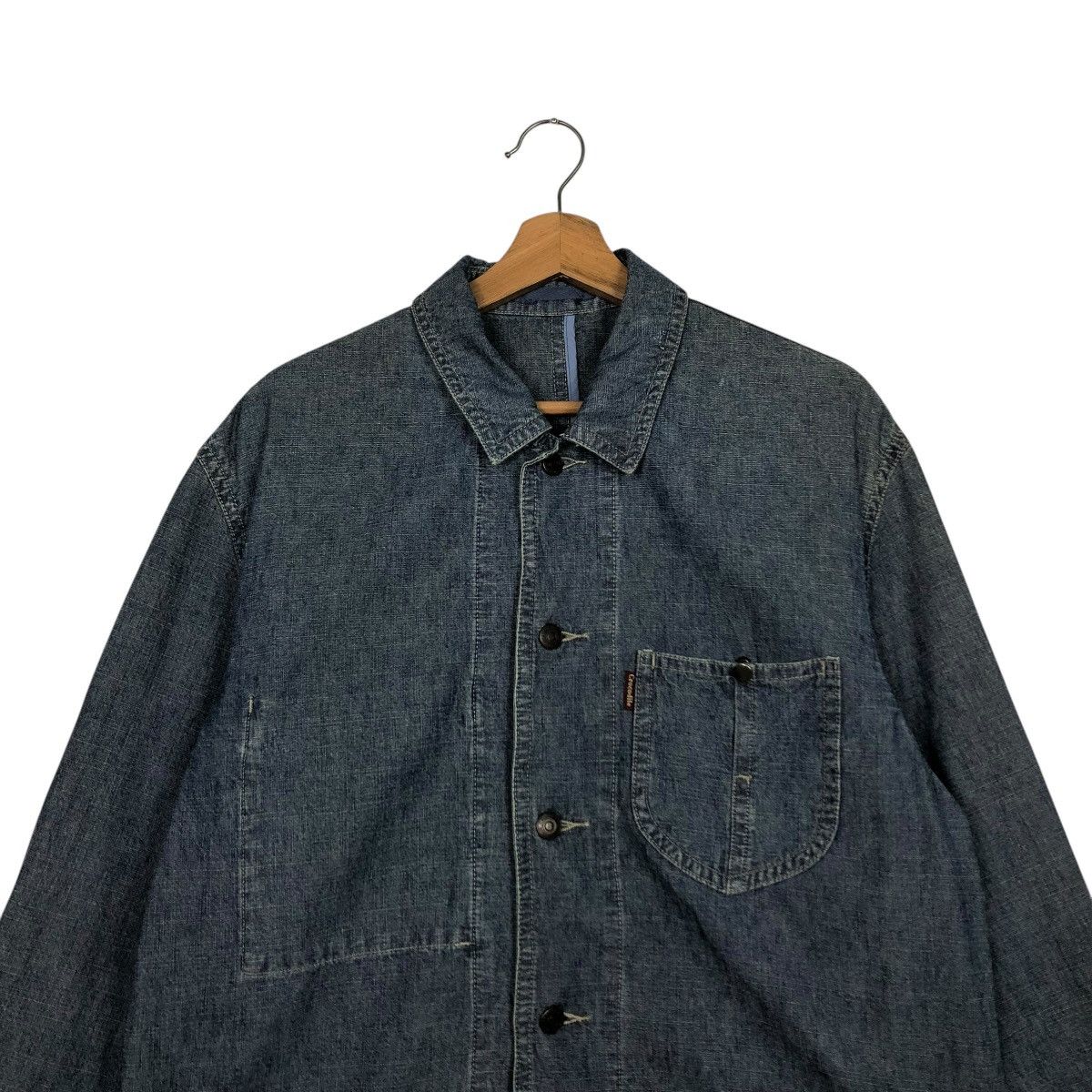 Japanese Brand 🔥VINTAGE CHORE WORK JACKET DENIM CROCODILE ISSEY MIYAKE Size US L / EU 52-54 / 3 - 5 Thumbnail