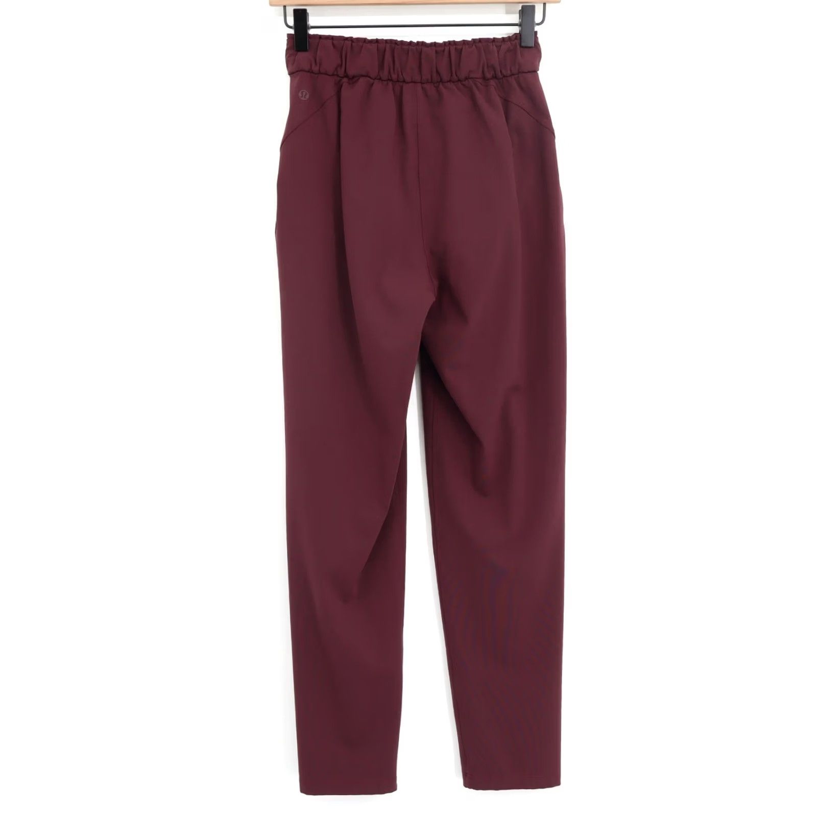 Lululemon Lululemon Women's Keep Moving Pant 7/8 High Rise Cassis Marron Sz 2 - Red Nylon Elastane Pockets Ankle 27" Inseam Activewear Casual Size 26" / US 2 / IT 38 - 2 Thumbnail