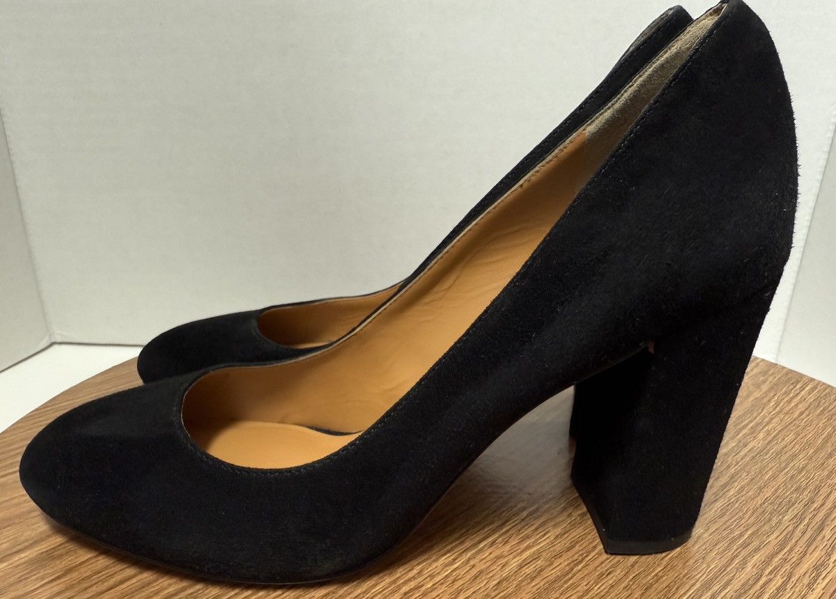 J.McLaughlin J.McLaughlin Black Suede “Mila” Slip-On Pumps Block Heel- 8 Size US 8 / IT 38 - 2 Thumbnail