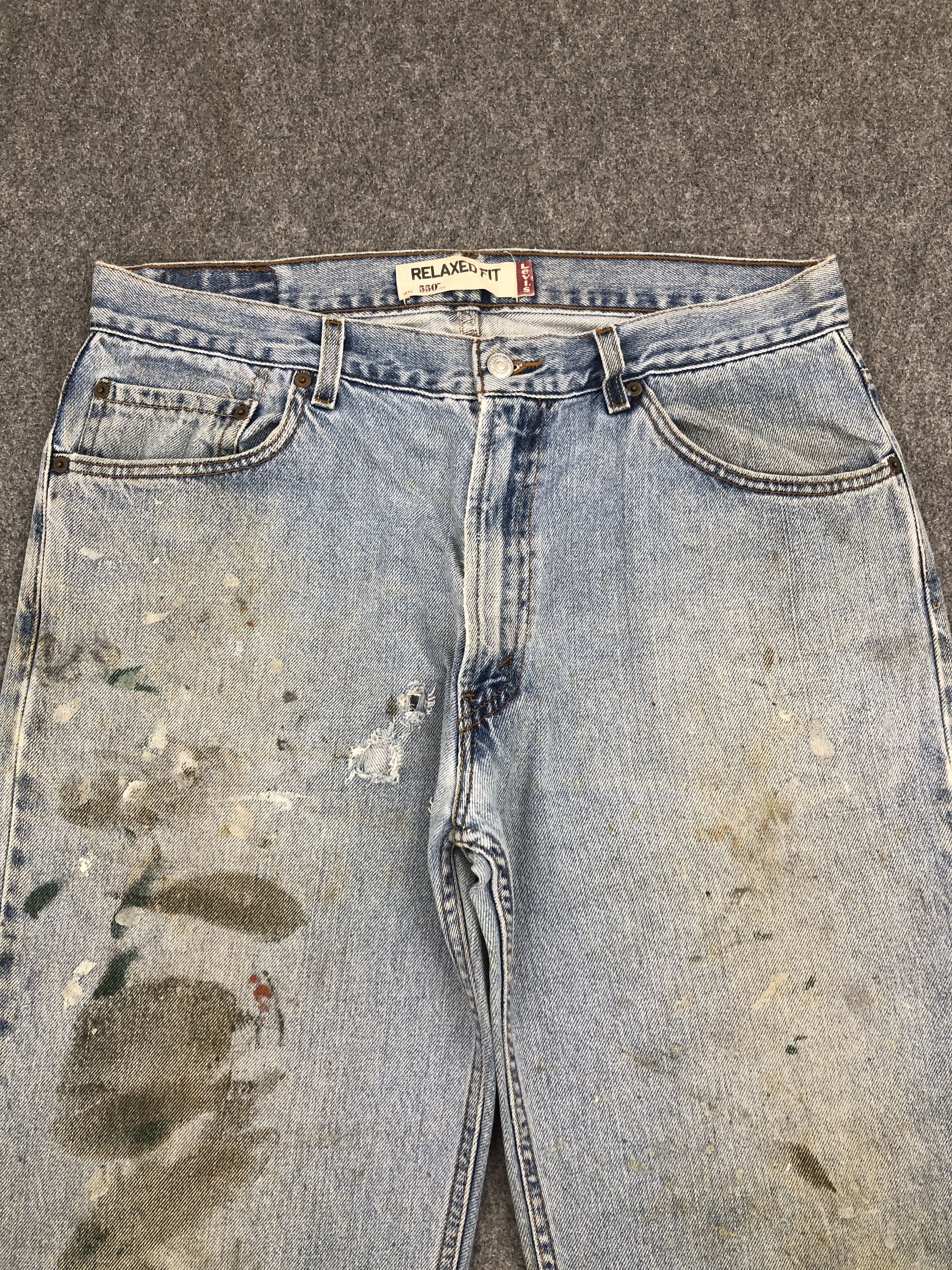 Levi's × Vintage Dirty Faded Blue Vintage Levis 550 Jeans Size US 35 - 2 Thumbnail