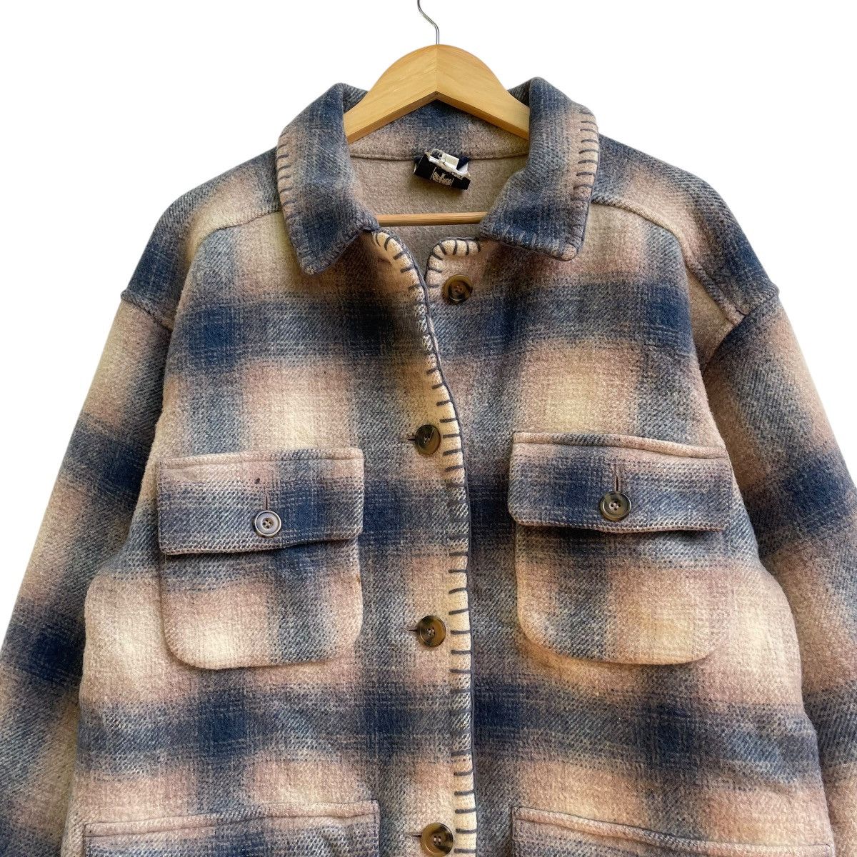 Woolrich Woolen Mills 💥Miss Creek Four Pocket Outdoor Clothes Shadow Plaid Warm Size M / US 6-8 / IT 42-44 - 3 Thumbnail