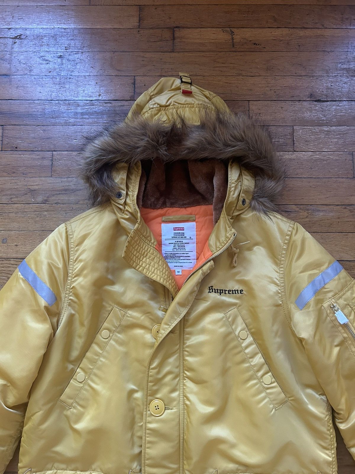 Supreme FW17 Reflective Cross N-3B Fur Parka Size US M / EU 48-50 / 2 - 6 Thumbnail
