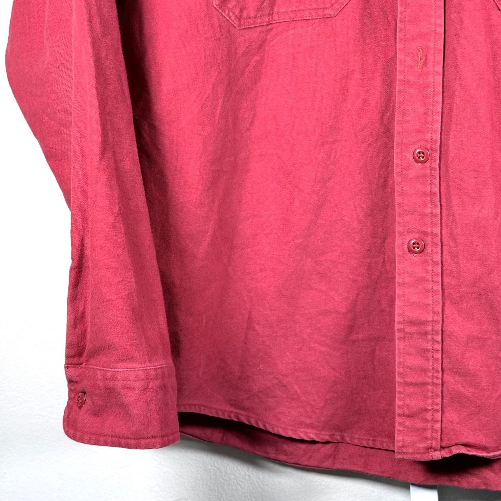 Vintage Vintage Woolrich Button-Up Shirt Red Long Sleeve Western Men's XL Size US XL / EU 56 / 4 - 7 Thumbnail