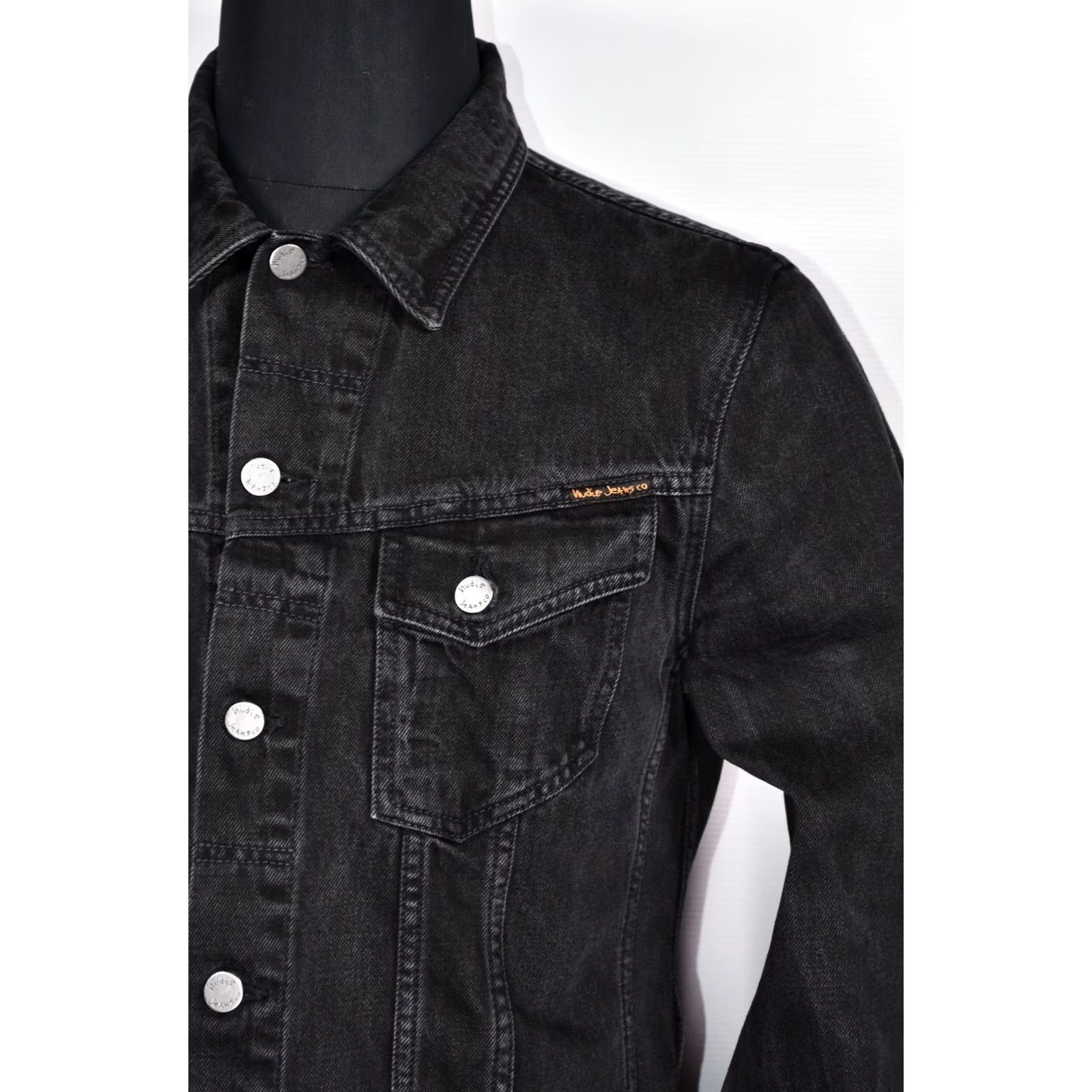 Nudie Jeans Nudie Jeans Billy Black Rinsed Denim Jacket XL Men Size US 36 / EU 52 - 4 Thumbnail