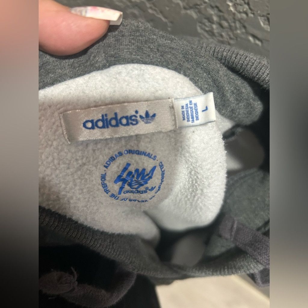 Adidas Adidas Originals women's hoodie featuring a jeweled Trefoil Size L / US 10 / IT 46 - 5 Thumbnail