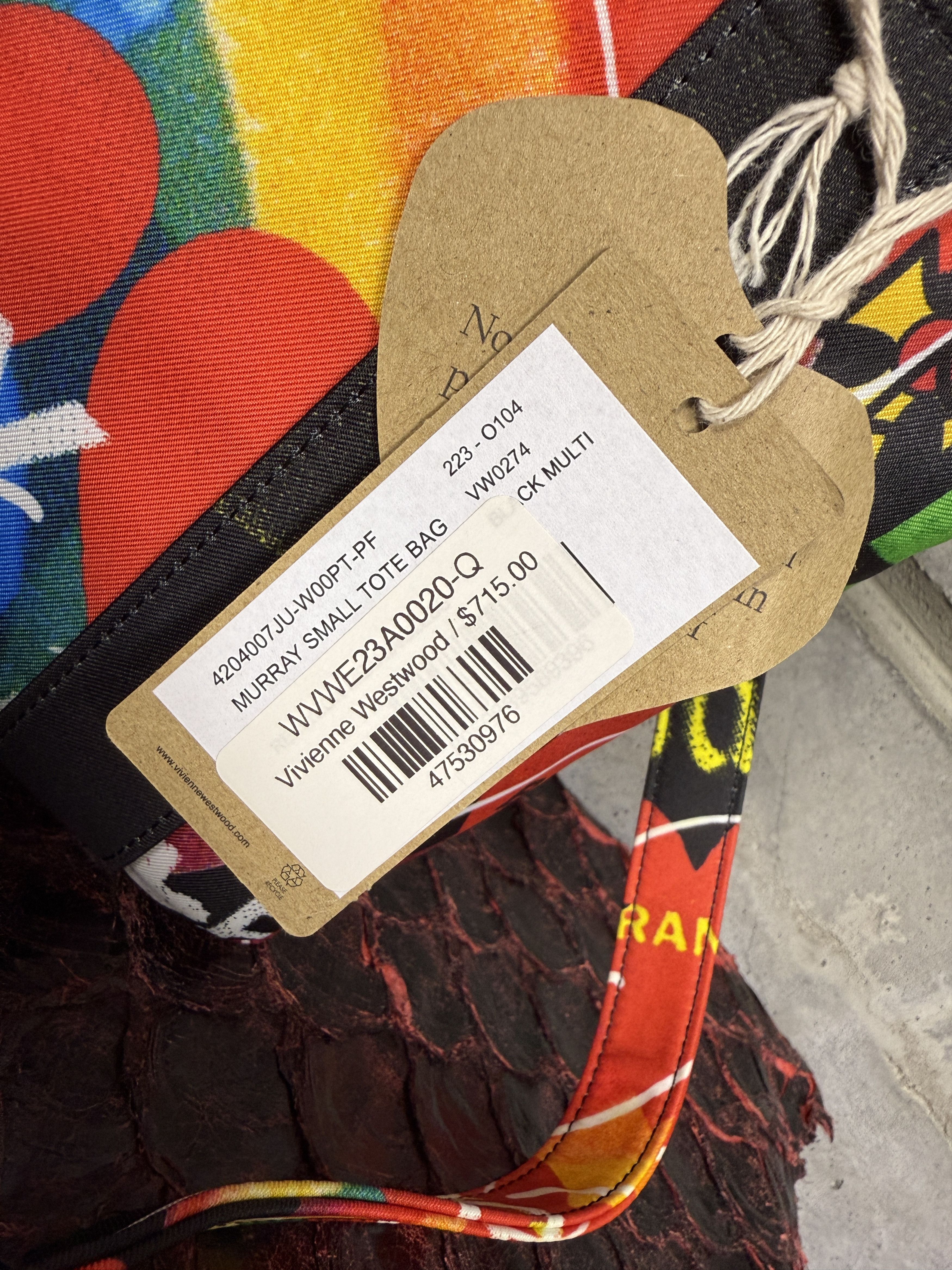 Vivienne Westwood $715 Vivienne Westwood Murray Small Tote Bag Size ONE SIZE - 7 Thumbnail