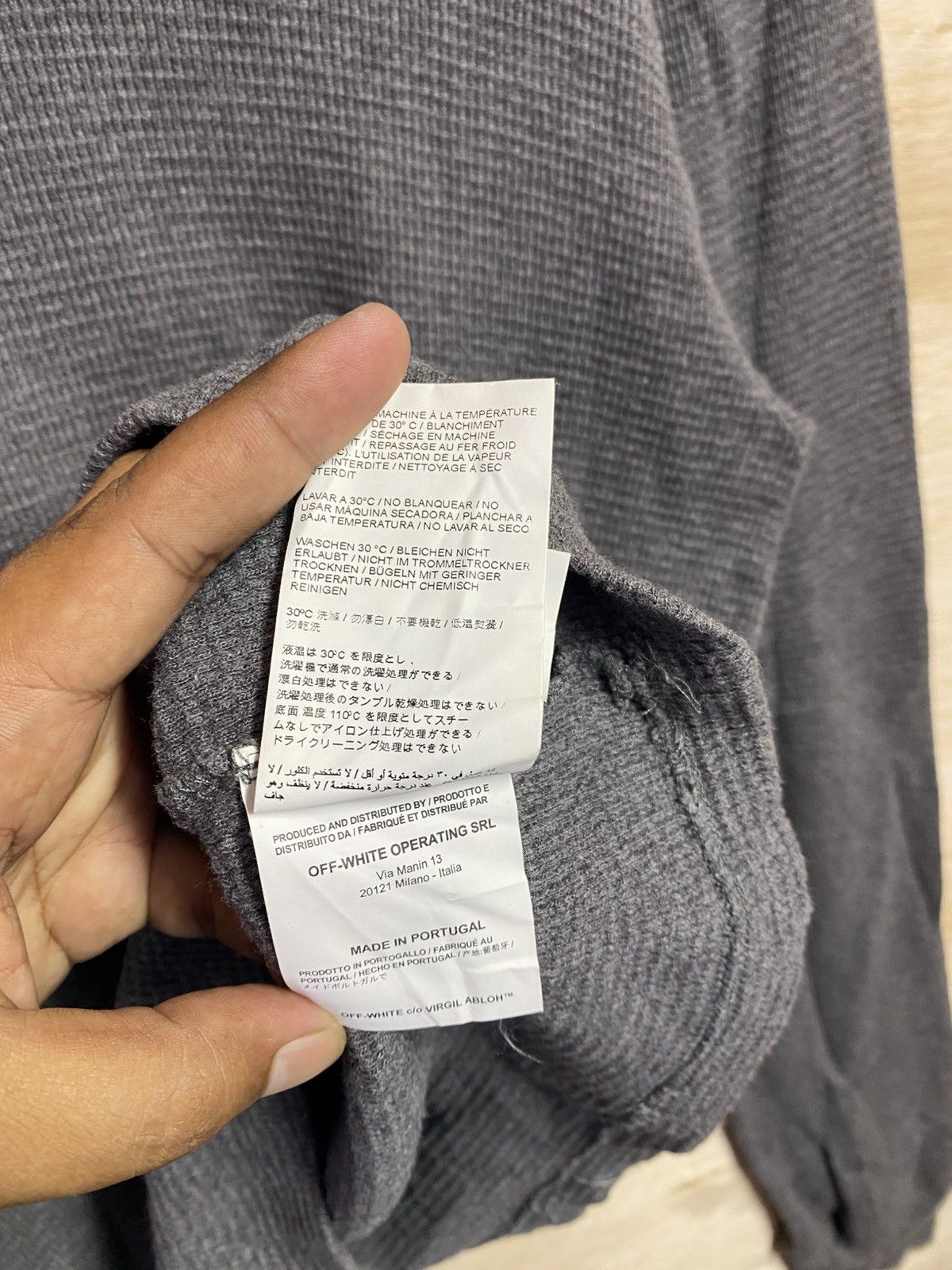 Off-White Off-White Main Label Owl Waffle Hoodie Black White Quote Size US XL / EU 56 / 4 - 6 Thumbnail