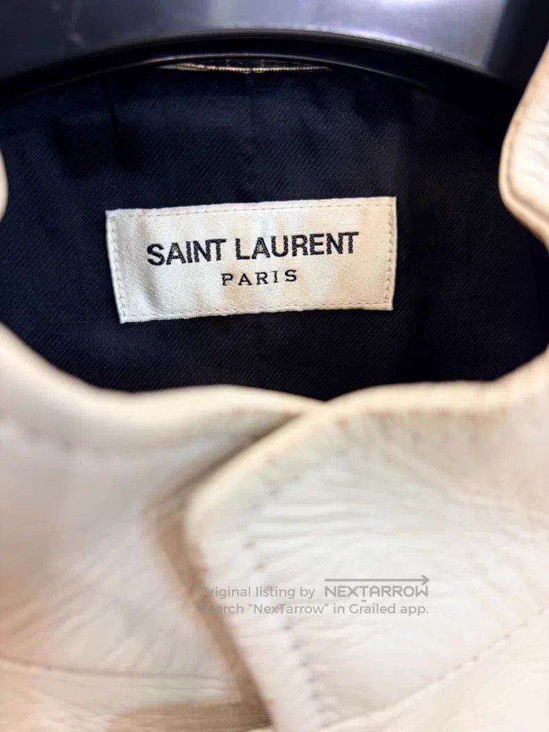 Saint Laurent Paris Saint Laurent Paris White Distressed Cowhide Four-Pocket L Size US L / EU 52-54 / 3 - 3 Thumbnail