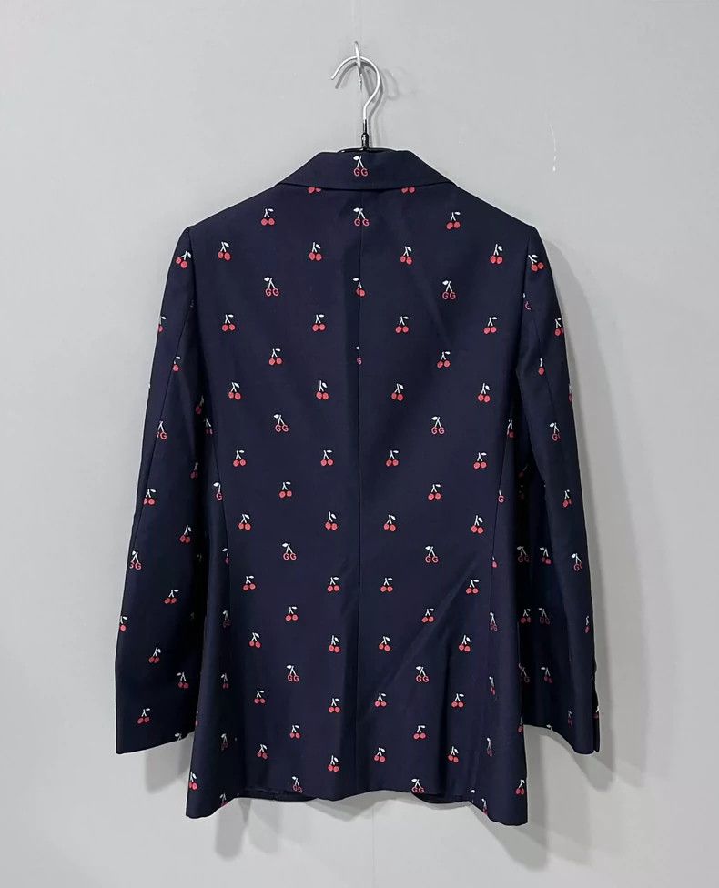Gucci Gucci Double G cherry embroidered lapel suit 2501-Nextarro Size 38R - 3 Thumbnail