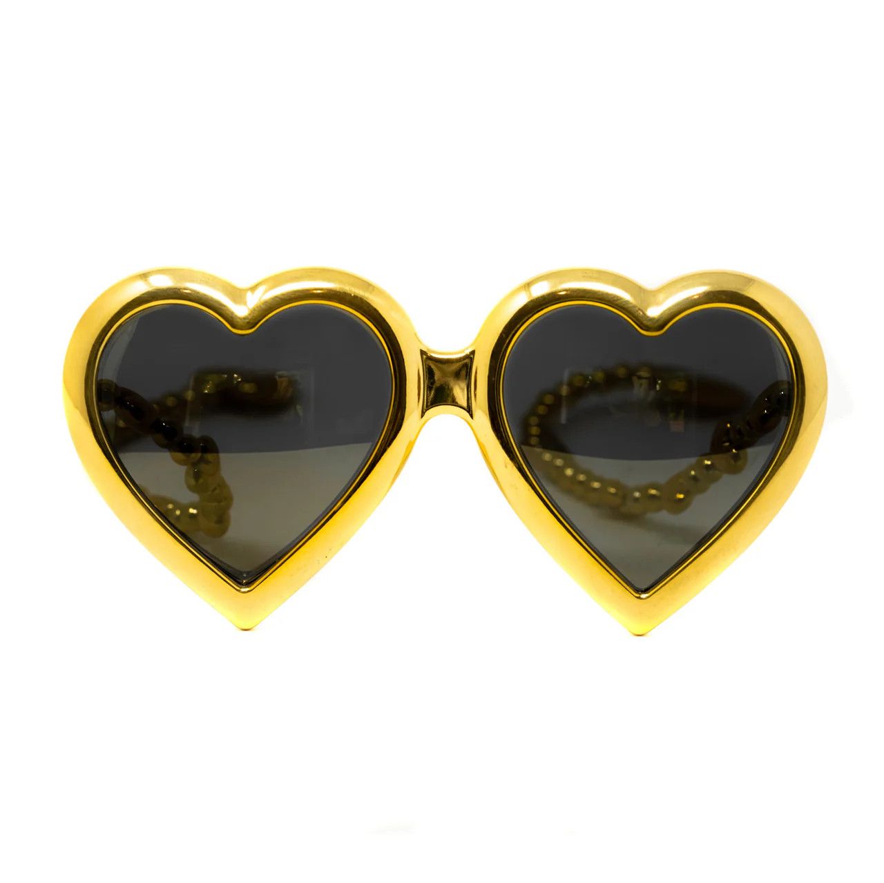 Jeremy Scott Jeremy Scott Gold Heart Shaped Sunglasses Size ONE SIZE - 2 Thumbnail