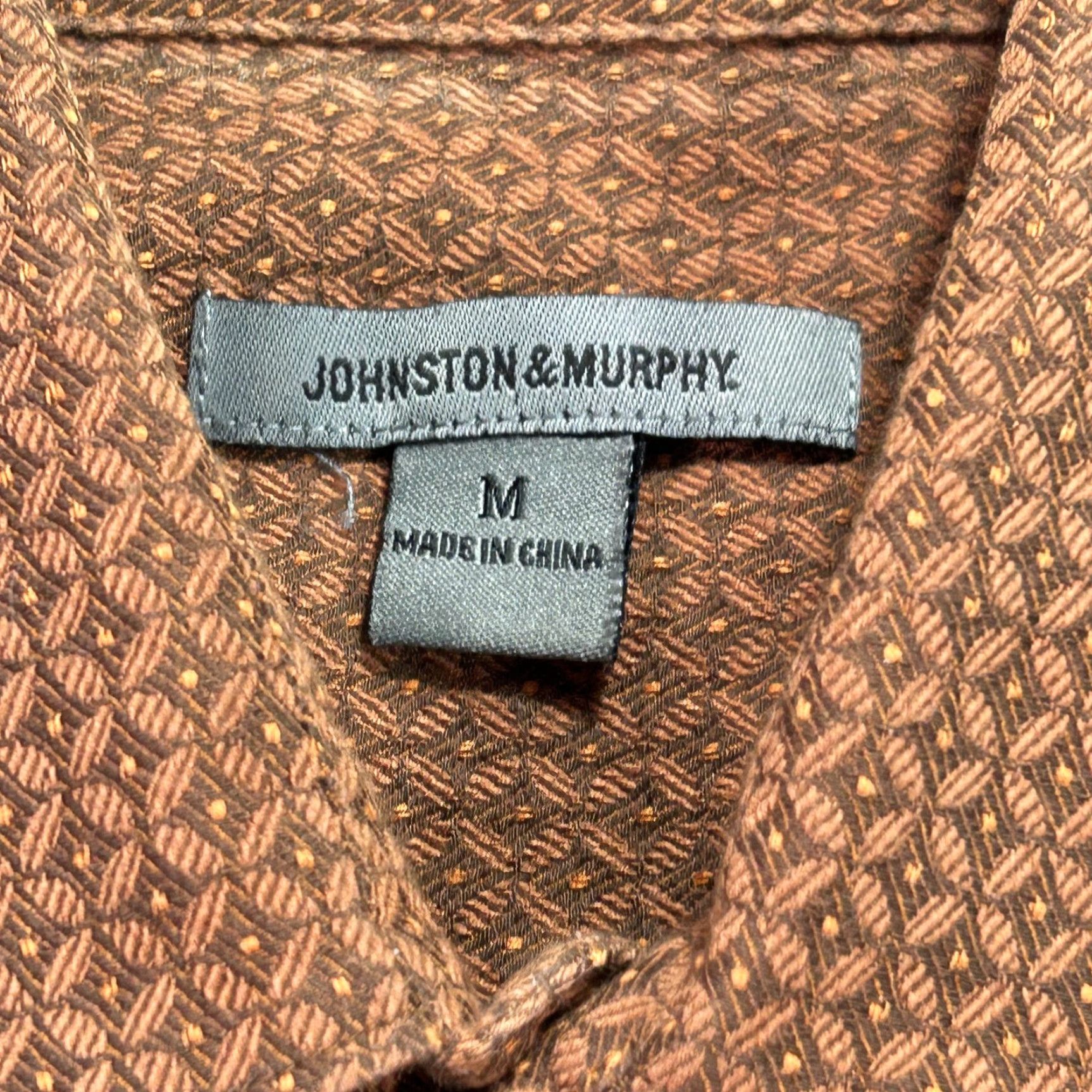 Johnston & Murphy Johnston & Murphy Shirt Mens Medium Geometric Pattern Long Sleeve Button-Up Shirt Size US M / EU 48-50 / 2 - 3 Thumbnail