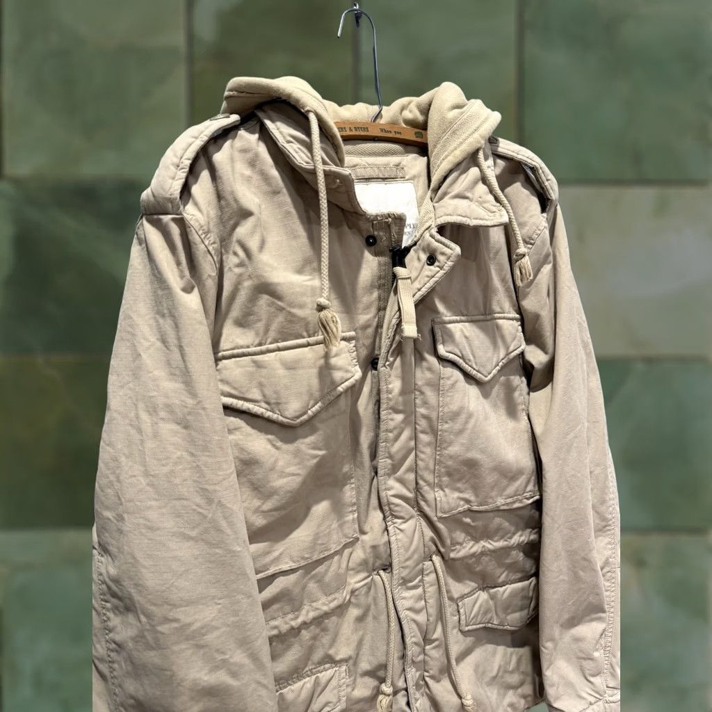 Ralph Lauren Polo Ralph Lauren Denim Supply M-65 Puffer Jacket Men’s Large Shirt/Coat Beige Ang Denim Cushion Down Wool? Size US L / EU 52-54 / 3 - 1 Thumbnail