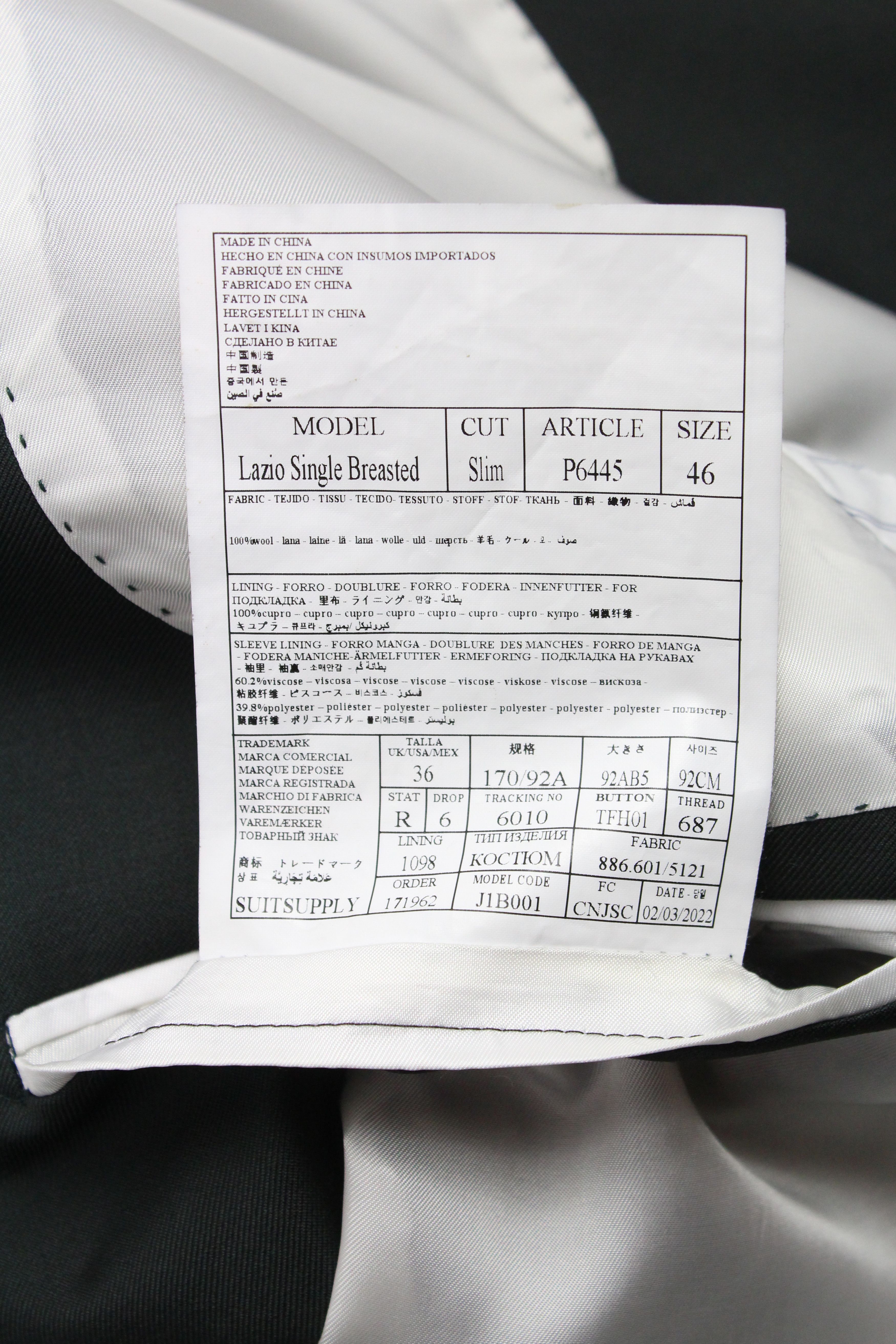 Suitsupply SUITSUPPLY Lazio Ferrara DB Soho Suit Men's UK 36 Size 36R - 6 Thumbnail