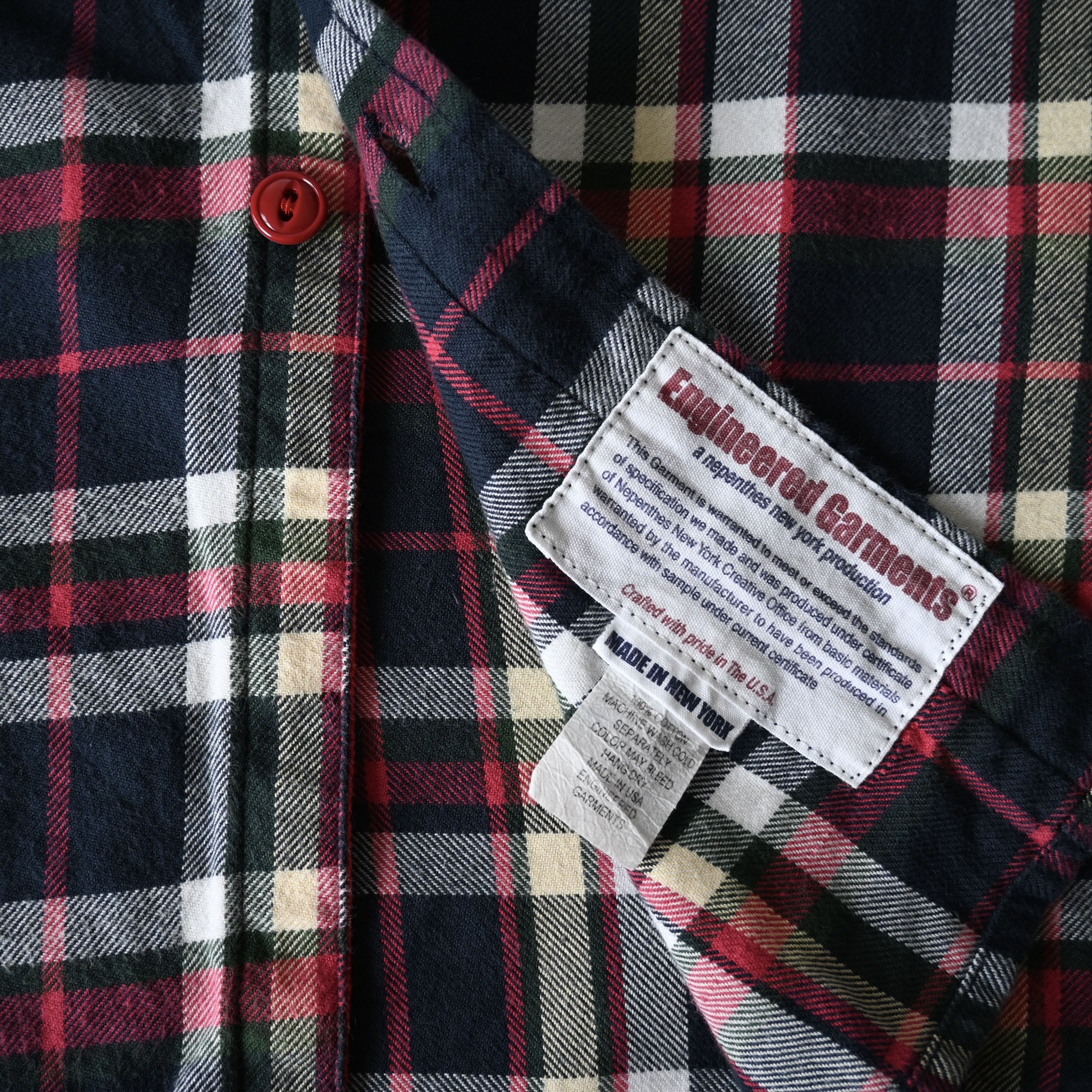Engineered Garments VTG 2000s Engineered Garments flannel cotton work shirt Size US S / EU 44-46 / 1 - 15 Thumbnail