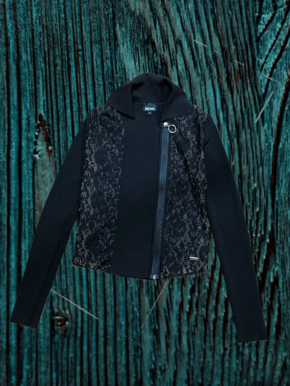 Just Cavalli Just Cavalli Vintage Women's Black zip up Cardigan Size S / US 4 / IT 40 - 1 Thumbnail