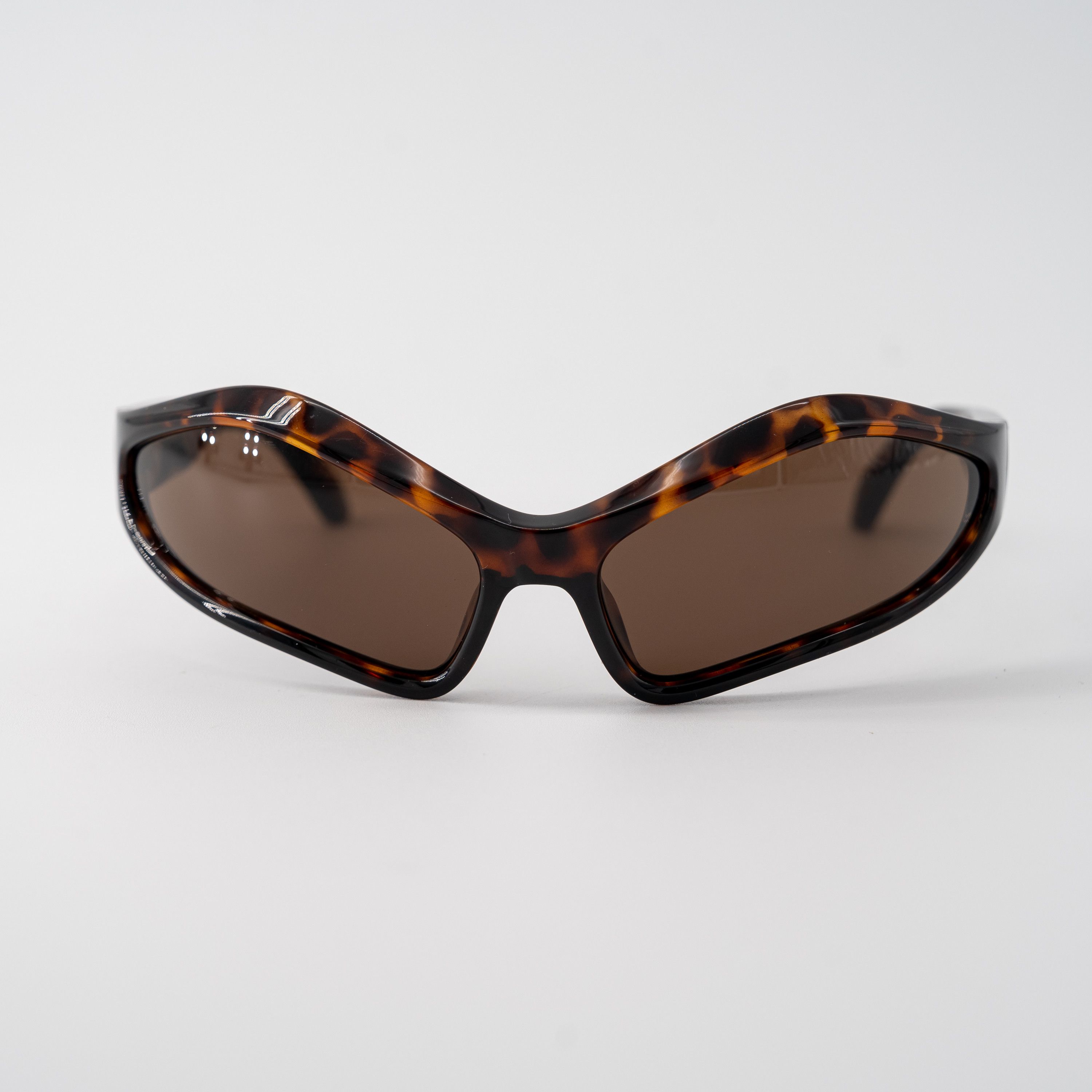 Balenciaga BALENCIAGA FENNEC Brown Angular Oval Sunglasses oversized Size ONE SIZE - 2 Thumbnail
