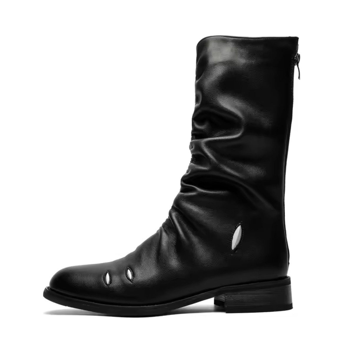 Genuine Leather Genuine Real Leather Designer Black Outdoor Boots Size US 11 / EU 44 - 3 Thumbnail