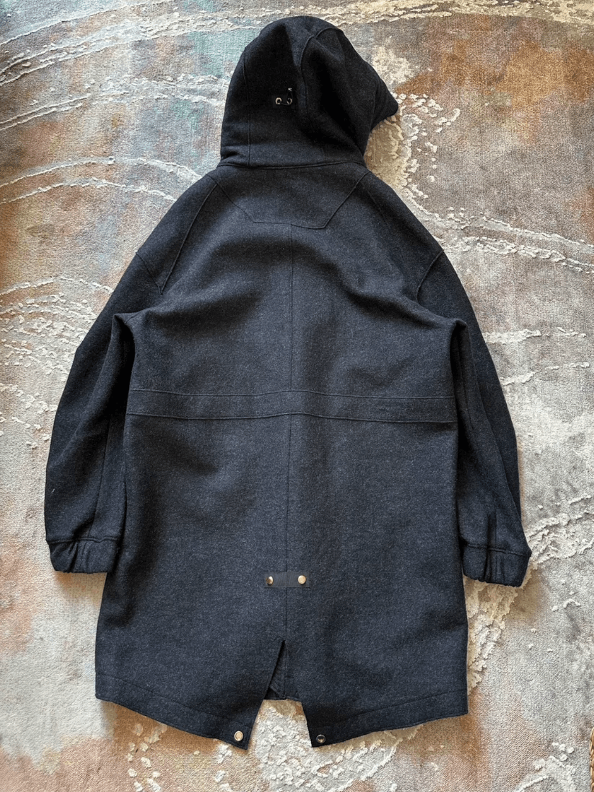 Undercover Sz 4 Undercover Black Hooded Wool Coat Mojos916907 Size US XL / EU 56 / 4 - 6 Thumbnail