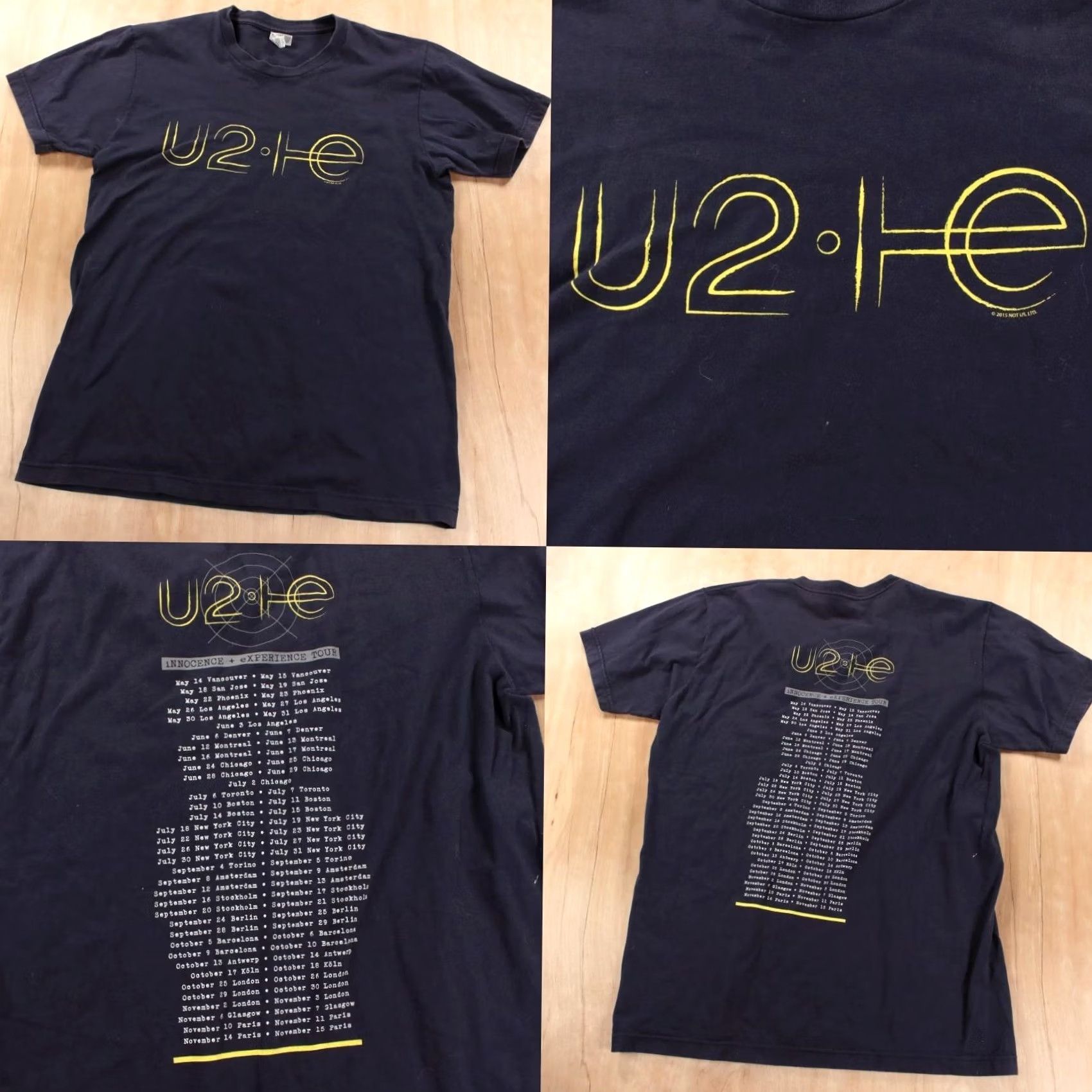 American Apparel VINTAGE U2 innocence + experience tour t-shirt MEDIUM american apparel rock tee 2015 Mens Size US M / EU 48-50 / 2 - 2 Thumbnail