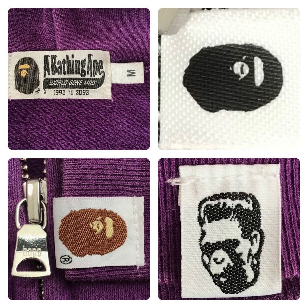 Bape BAPE Purple camo shark full zip hoodie a bathing ape Size US M / EU 48-50 / 2 - 8 Thumbnail