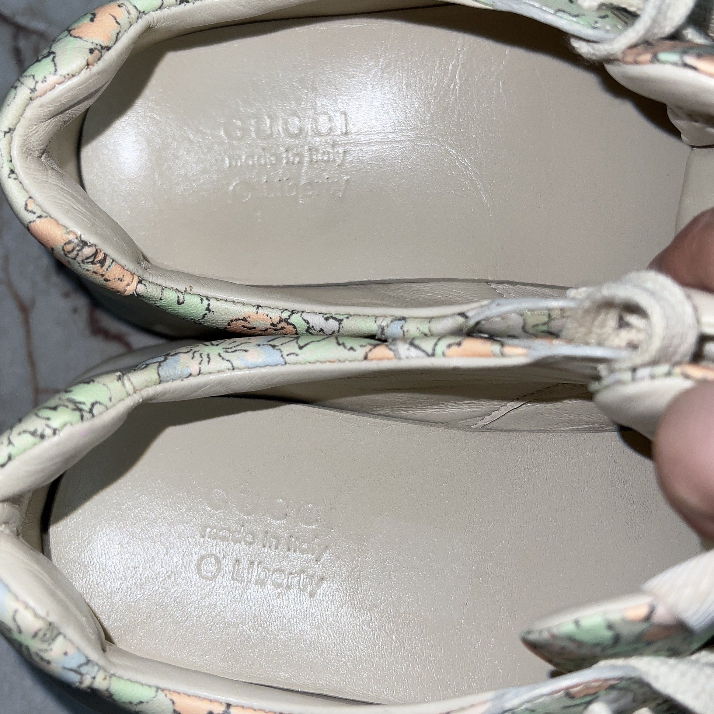 Gucci Liberty Rhyton Floral Canvas Sneaker Leather Size US 7 / IT 37 - 7 Thumbnail